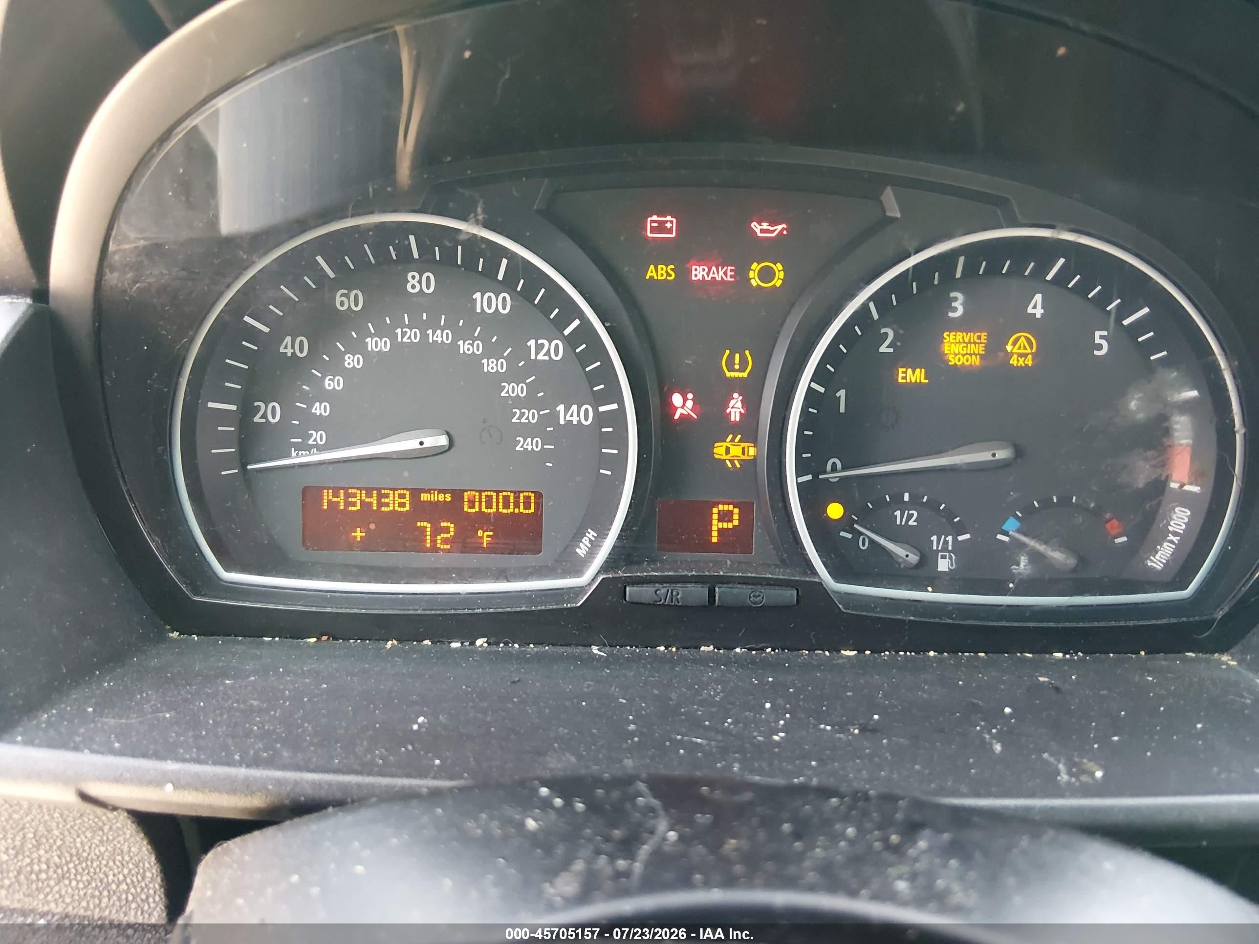 2005 Bmw X3 3.0i Silver vin: WBXPA93415WD11445