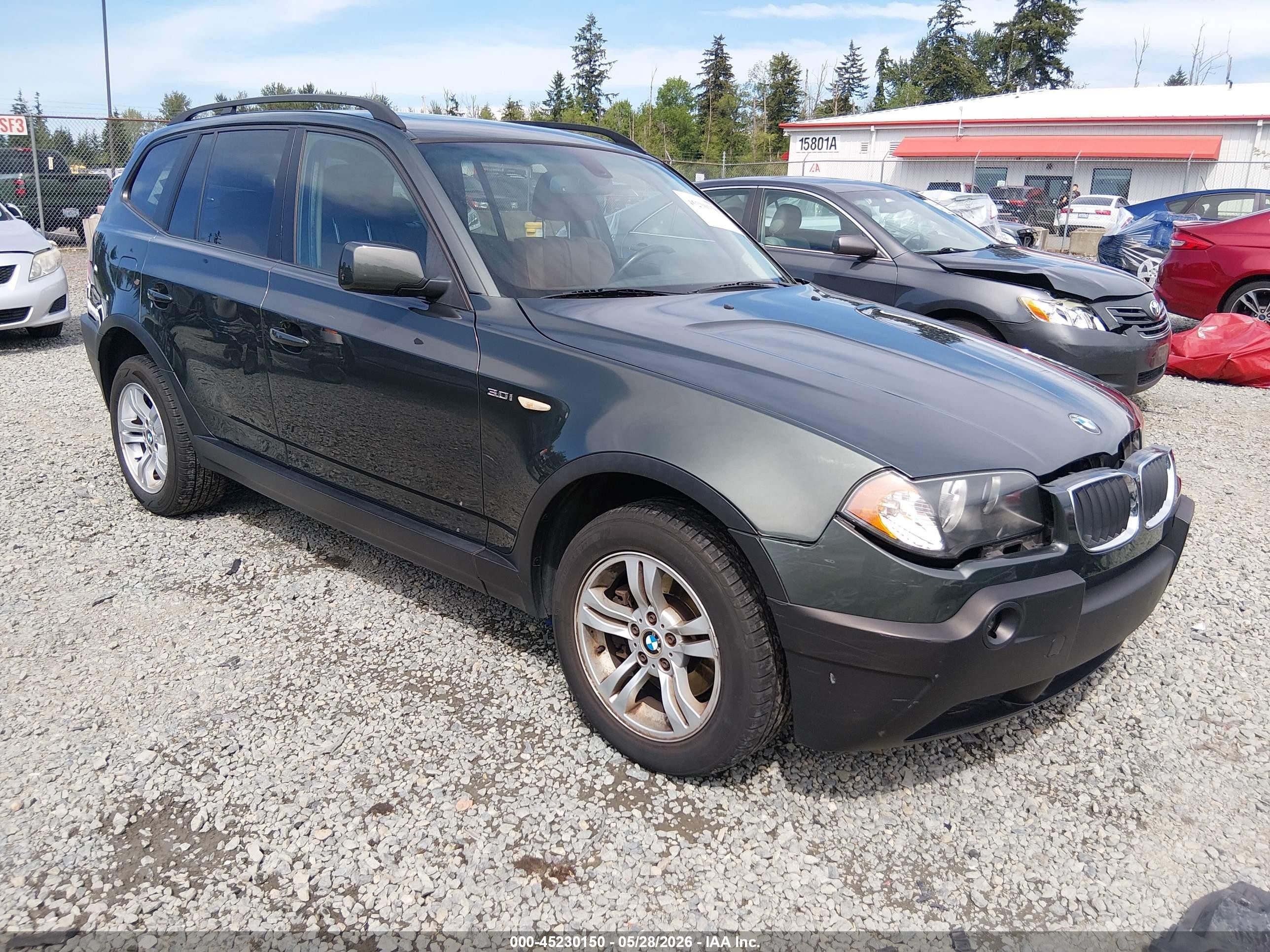 2005 Bmw X3 3.0i Gray vin: WBXPA93415WD19027