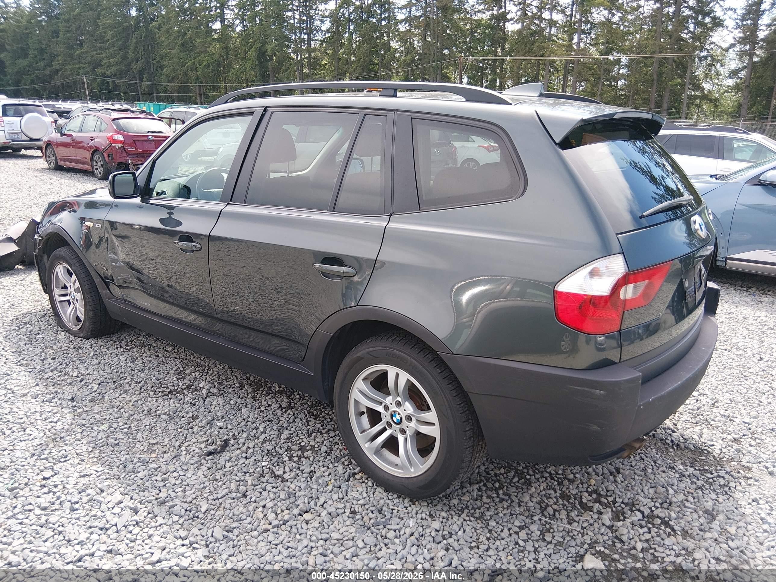 2005 Bmw X3 3.0i Gray vin: WBXPA93415WD19027