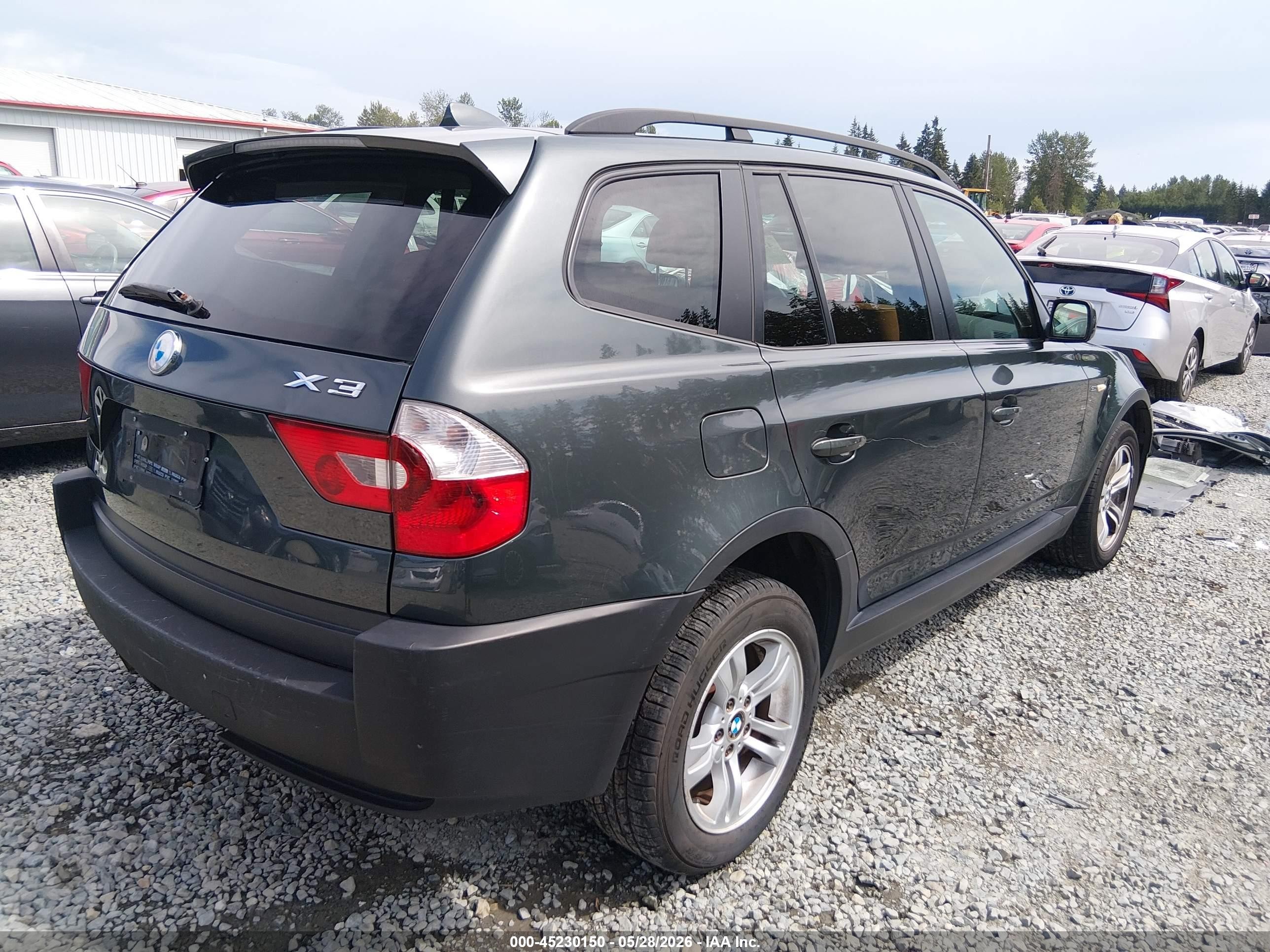 2005 Bmw X3 3.0i Gray vin: WBXPA93415WD19027