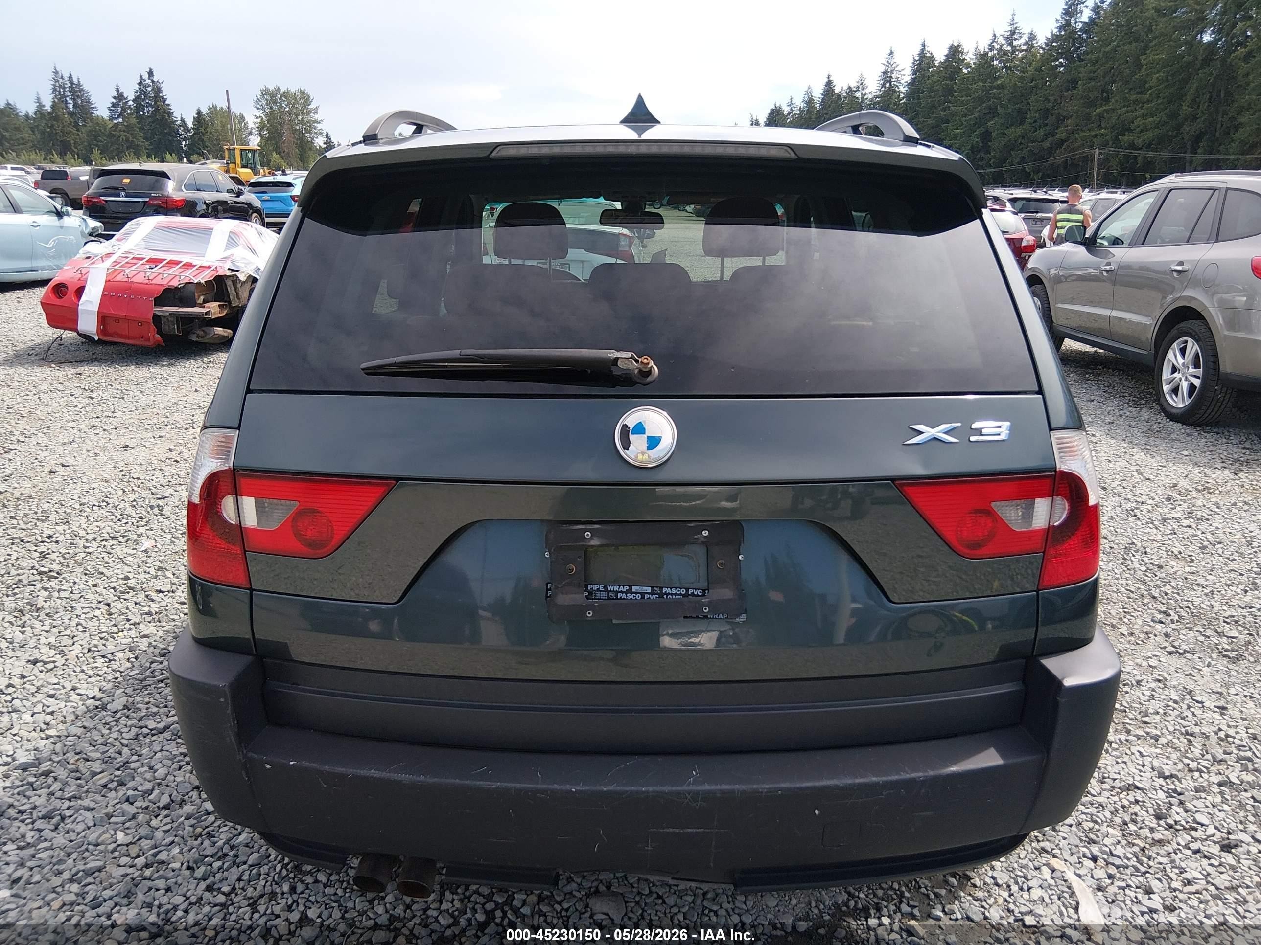 2005 Bmw X3 3.0i Gray vin: WBXPA93415WD19027