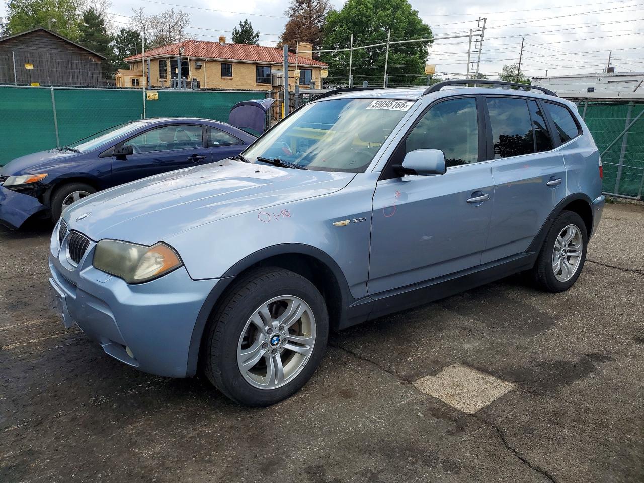 2006 Bmw X3 3.0i Blue vin: WBXPA93416WG82798