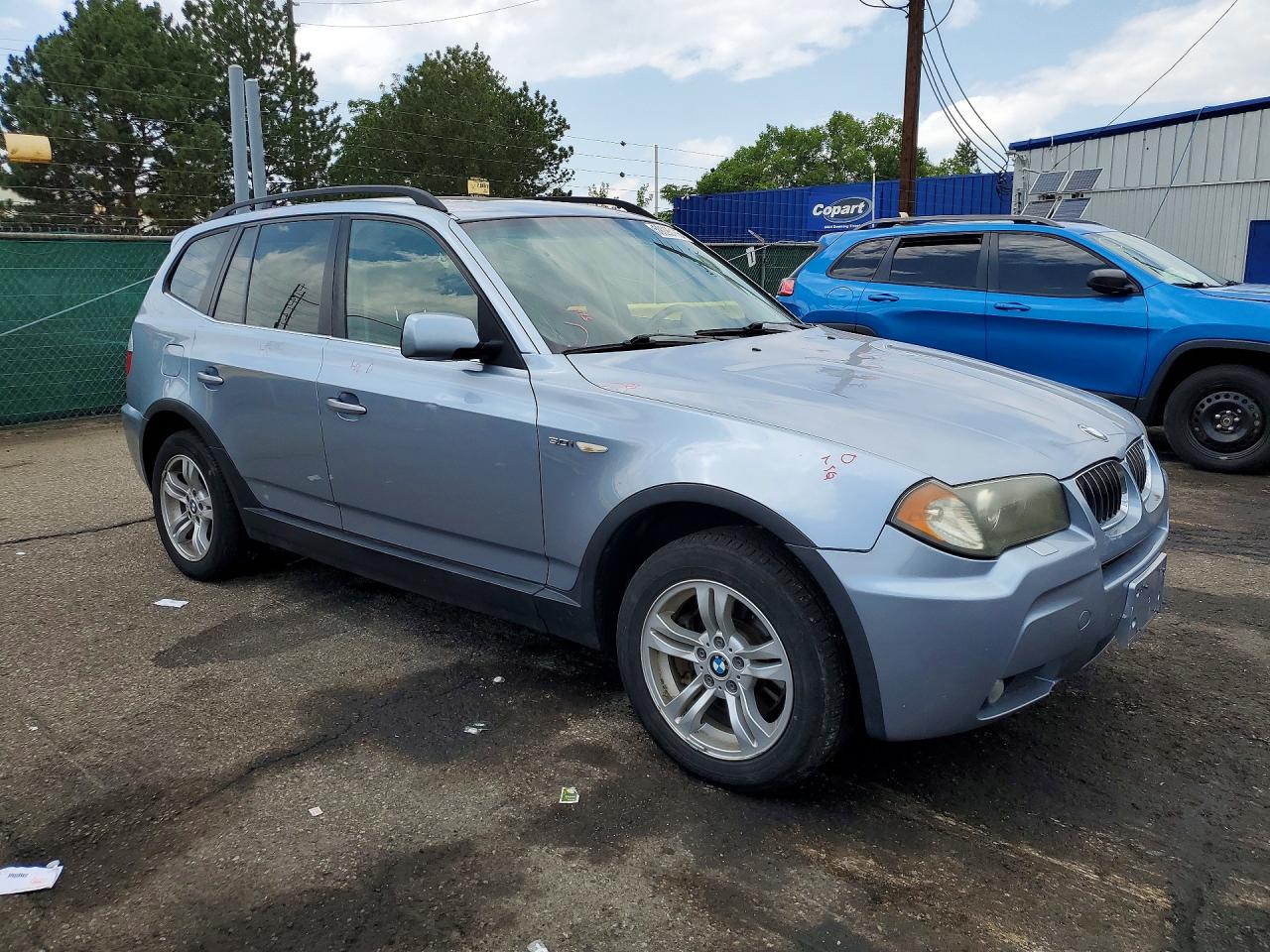 2006 Bmw X3 3.0i Blue vin: WBXPA93416WG82798