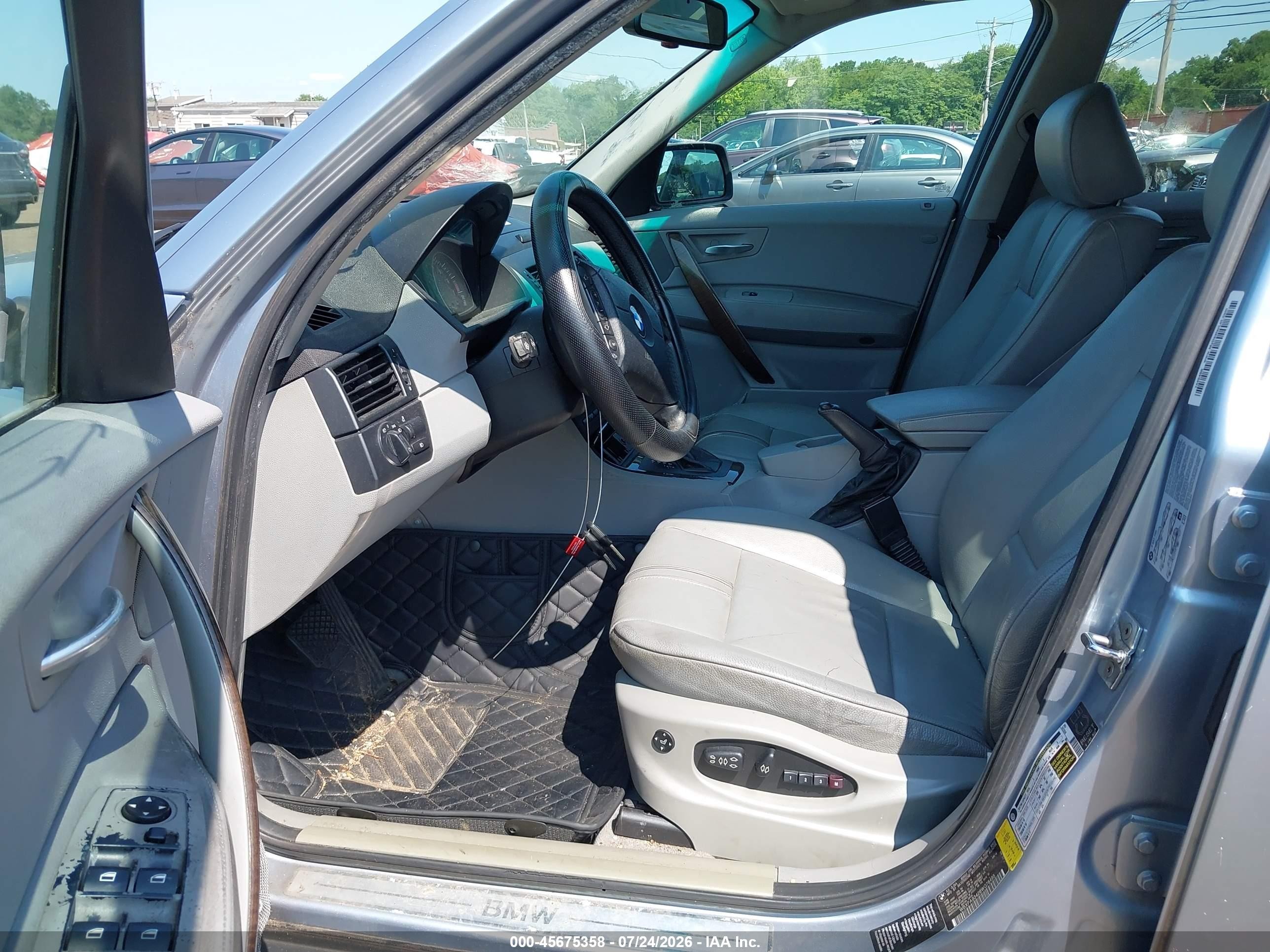 2006 Bmw X3 3.0i Light Blue vin: WBXPA93426WG78498
