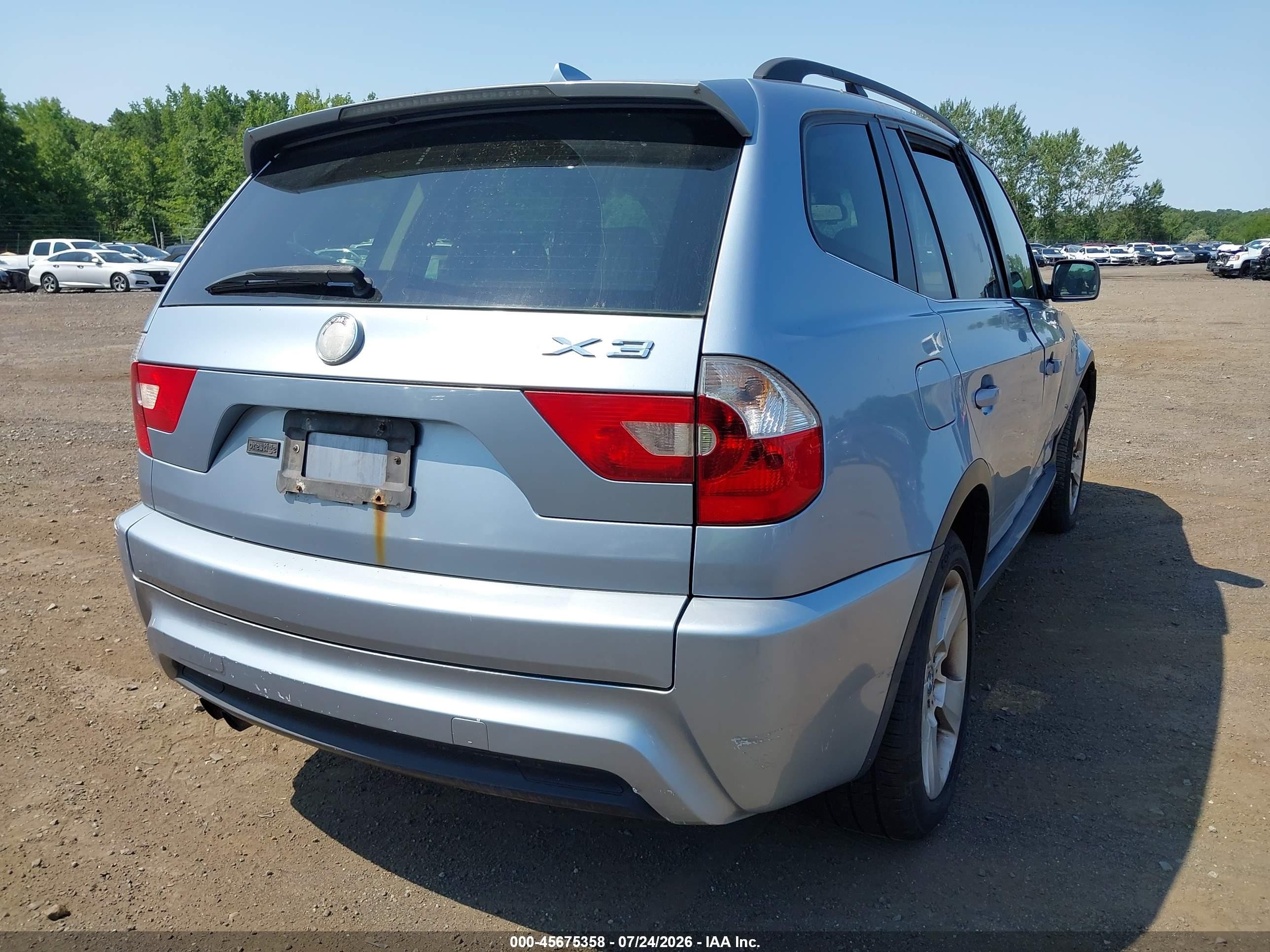 2006 Bmw X3 3.0i Light Blue vin: WBXPA93426WG78498
