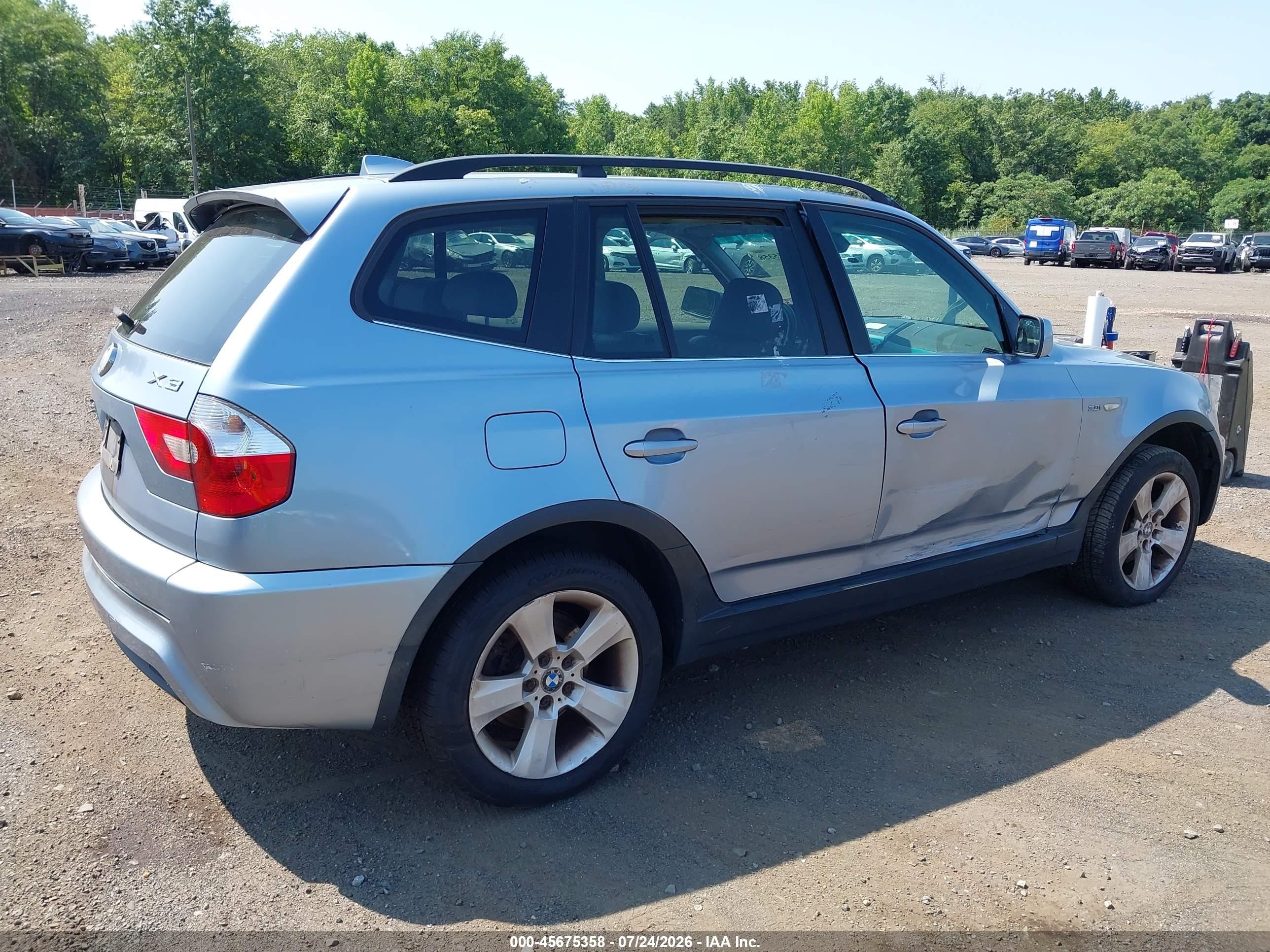 2006 Bmw X3 3.0i Light Blue vin: WBXPA93426WG78498