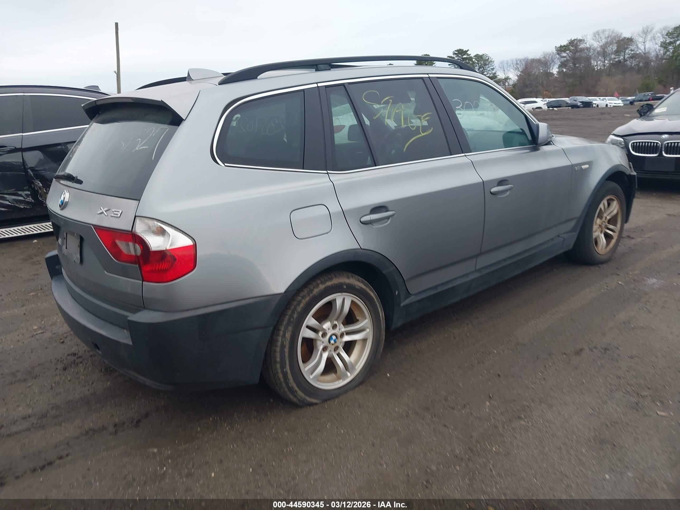 2005 Bmw X3 3.0i Gray vin: WBXPA93435WD13035