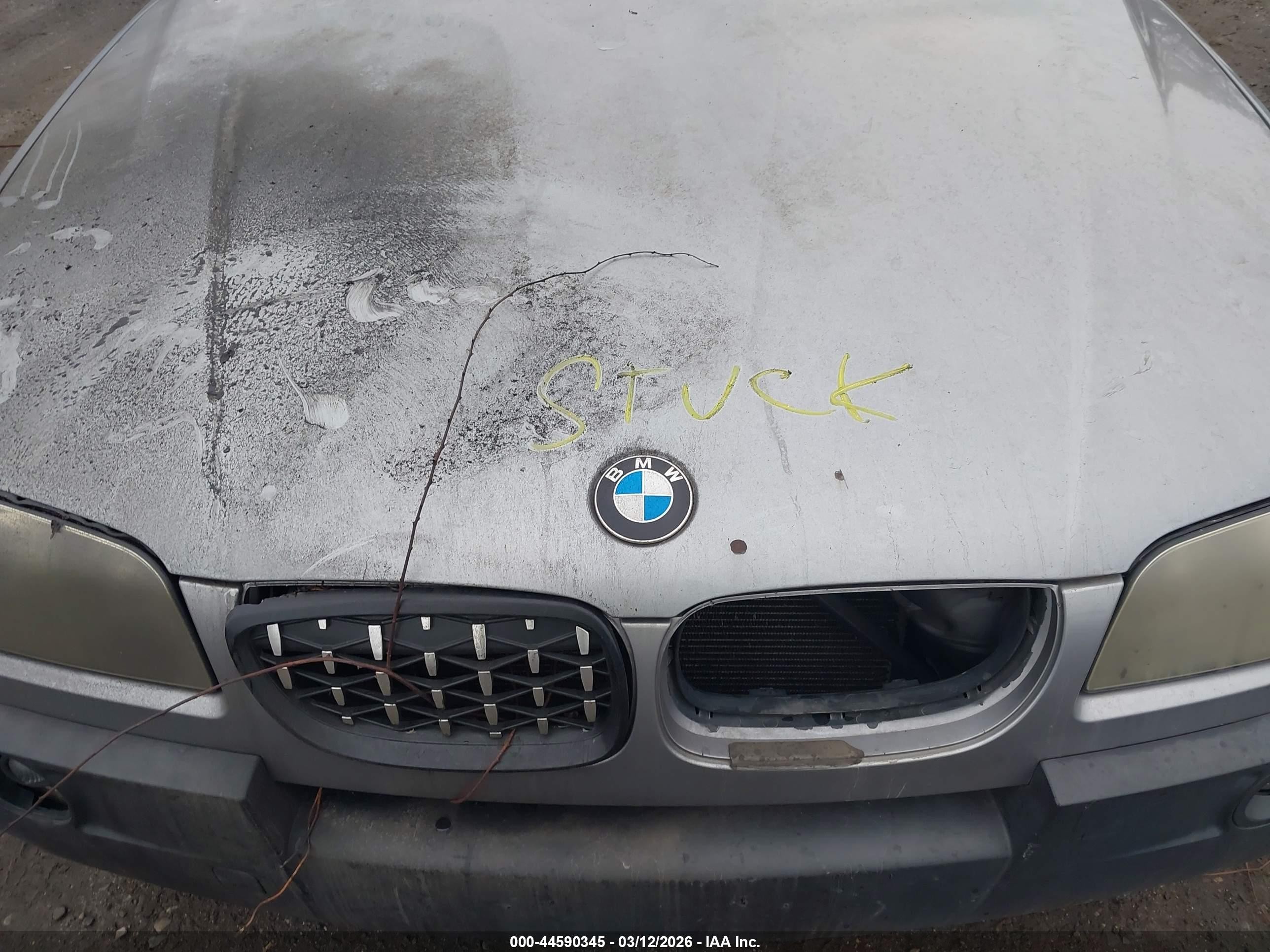 2005 Bmw X3 3.0i Gray vin: WBXPA93435WD13035