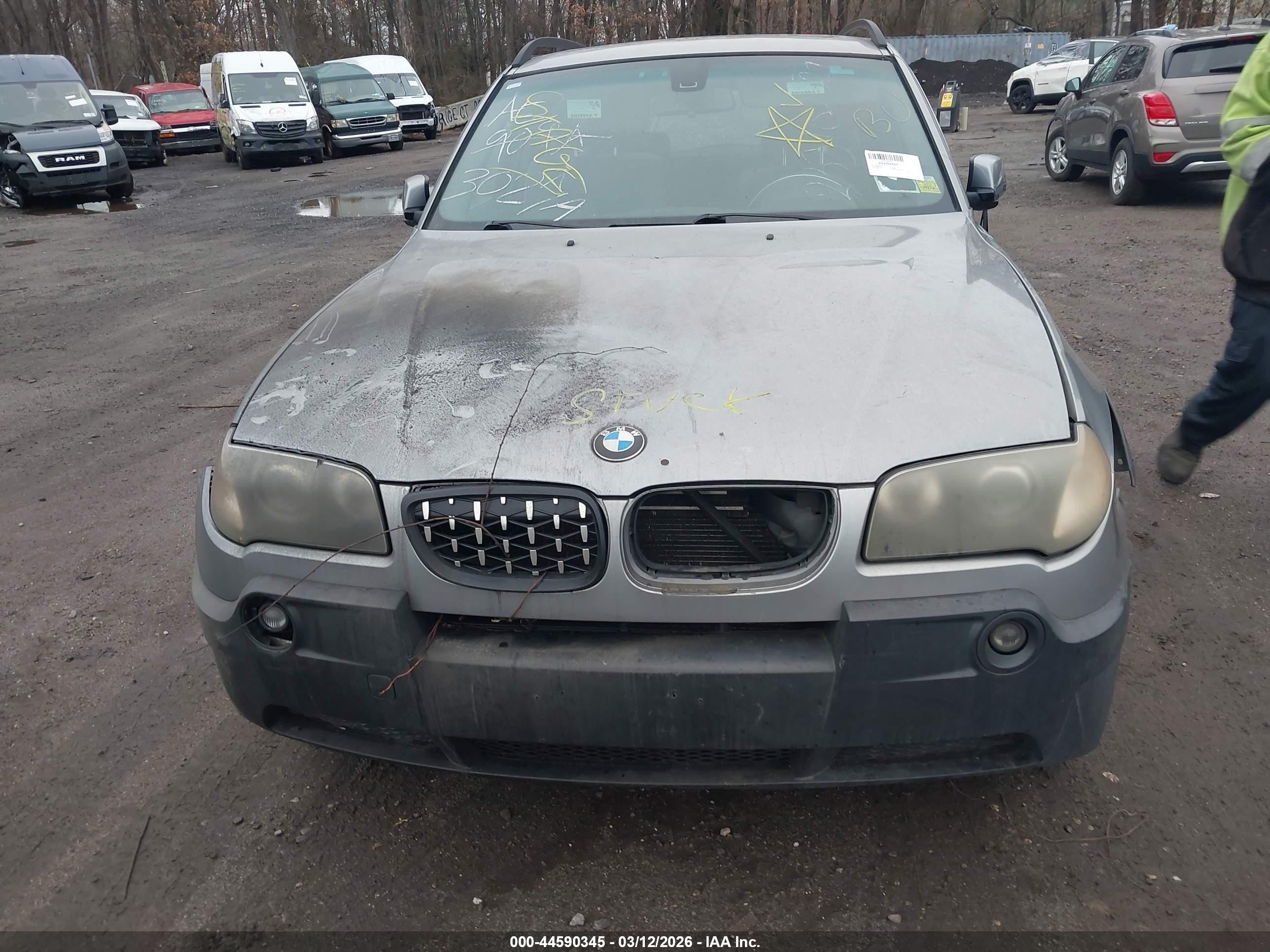 2005 Bmw X3 3.0i Gray vin: WBXPA93435WD13035