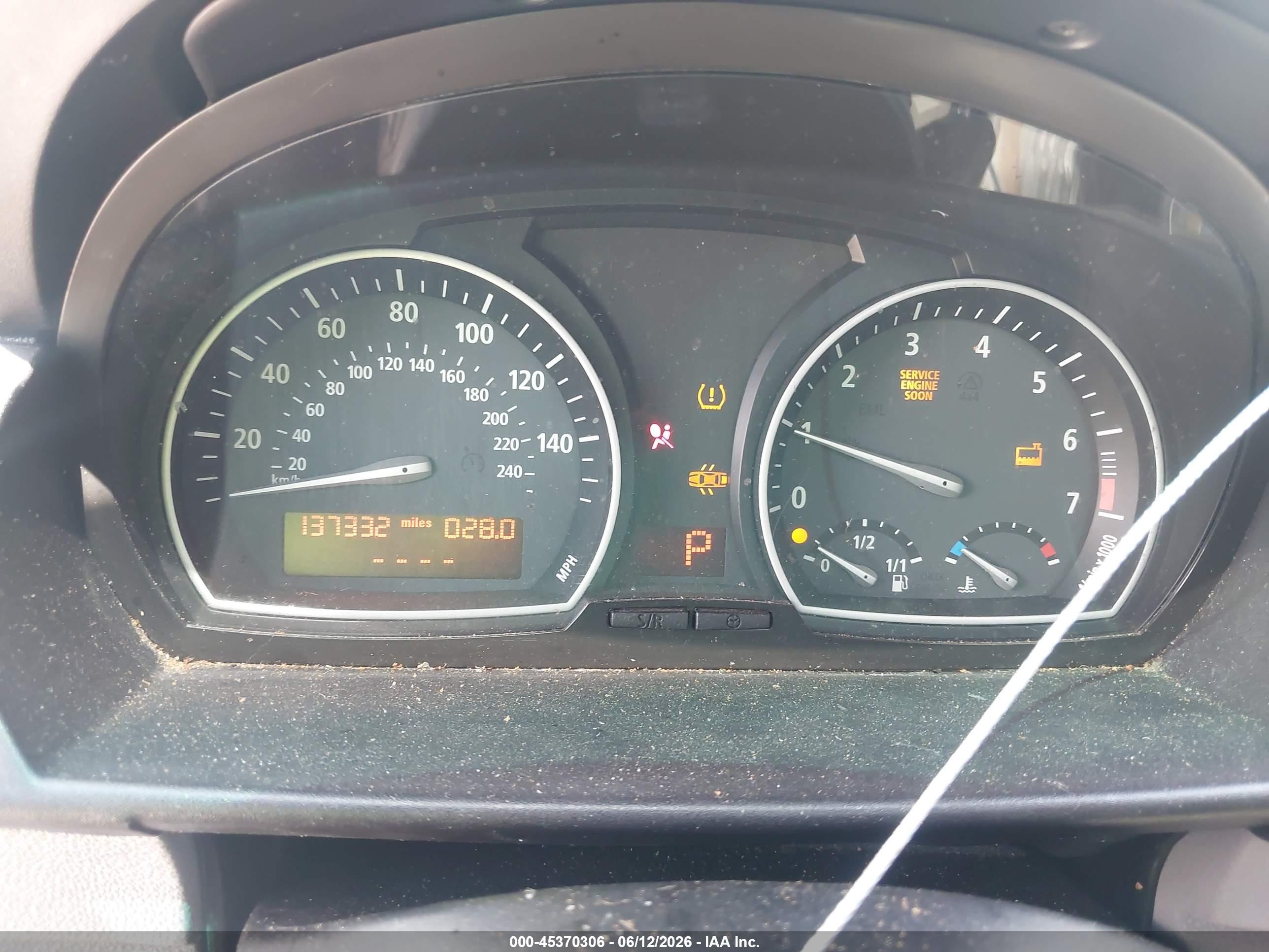 2006 Bmw X3 3.0i Black vin: WBXPA93436WD25008