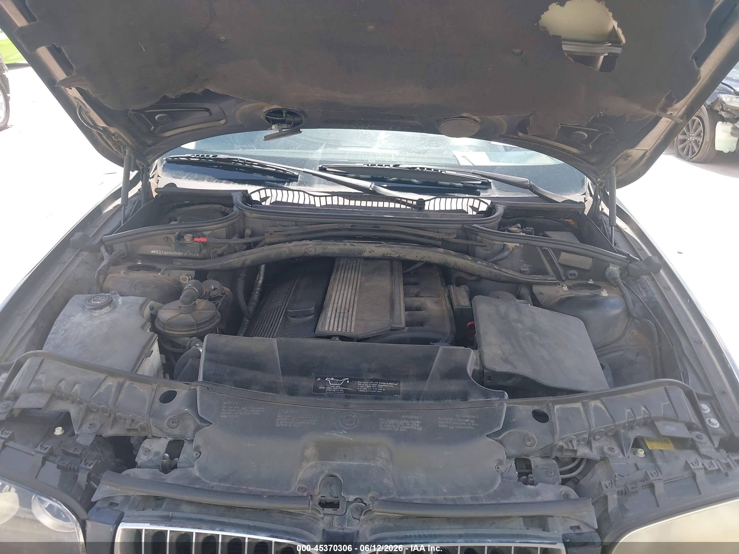2006 Bmw X3 3.0i Black vin: WBXPA93436WD25008