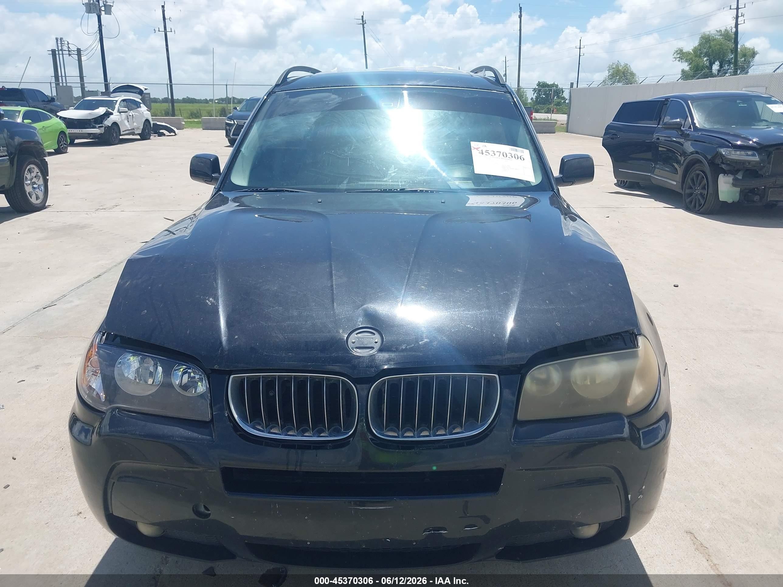 2006 Bmw X3 3.0i Black vin: WBXPA93436WD25008