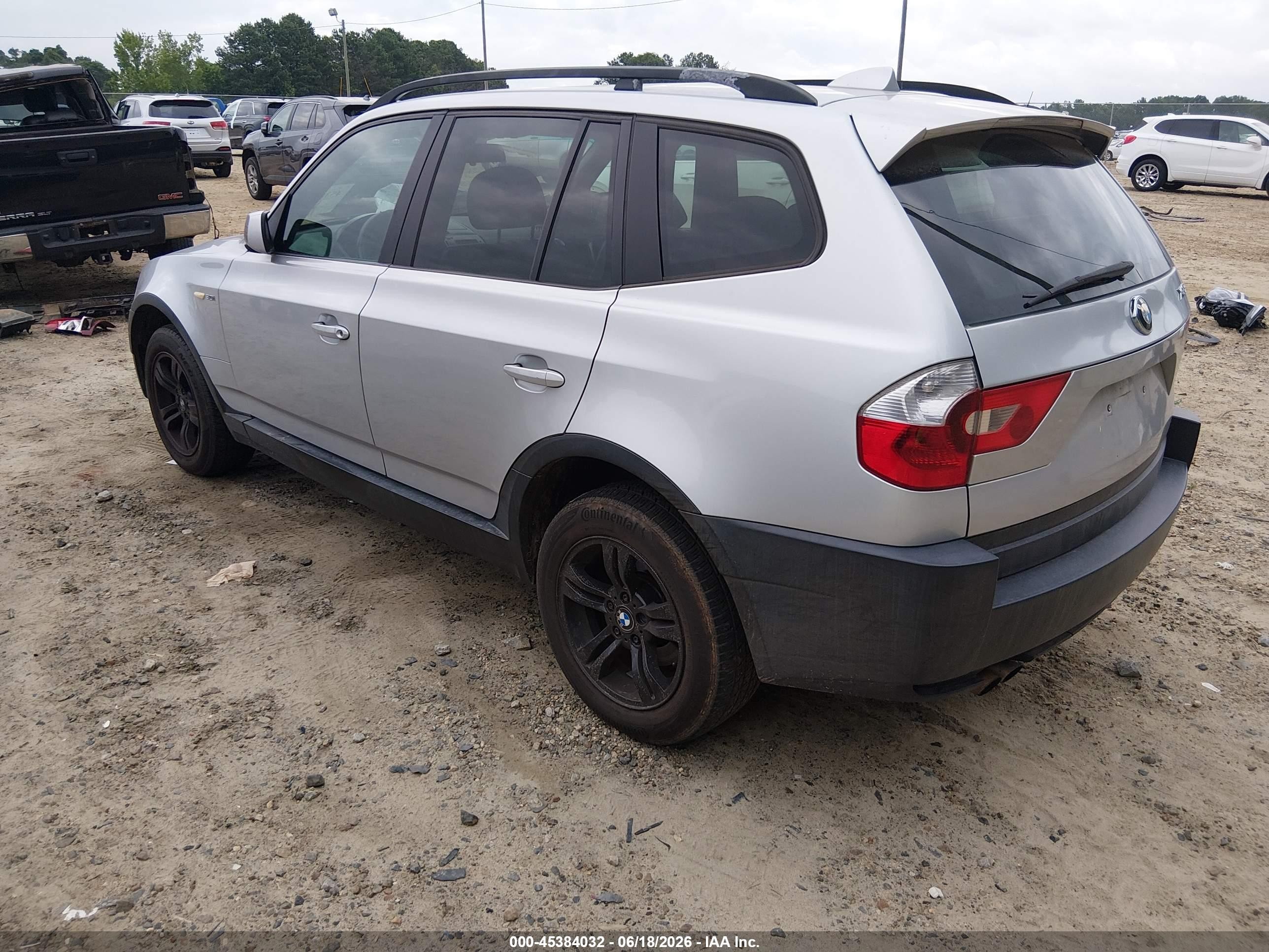 2004 Bmw X3 3.0i Silver vin: WBXPA93444WA65182