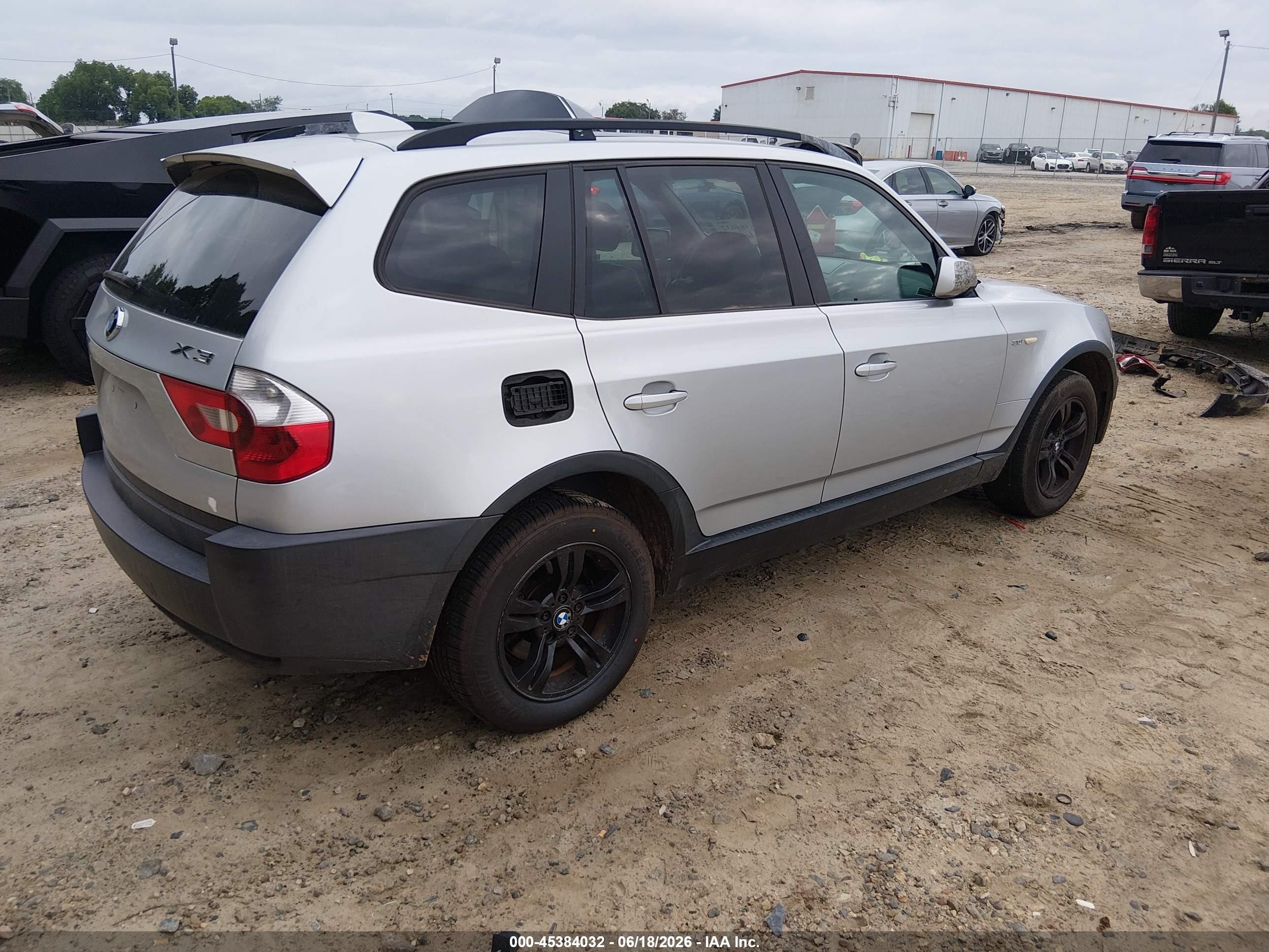 2004 Bmw X3 3.0i Silver vin: WBXPA93444WA65182