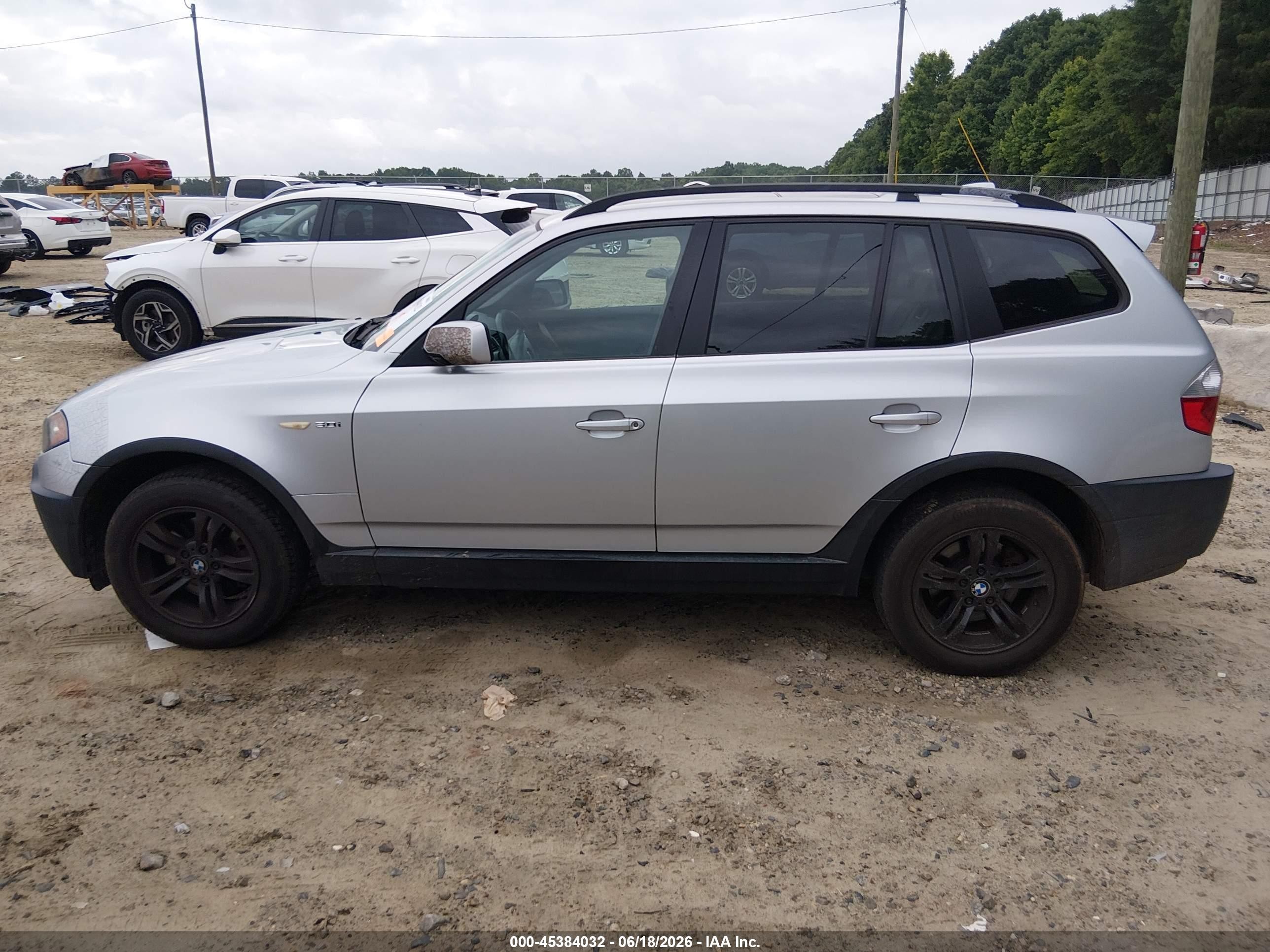 2004 Bmw X3 3.0i Silver vin: WBXPA93444WA65182