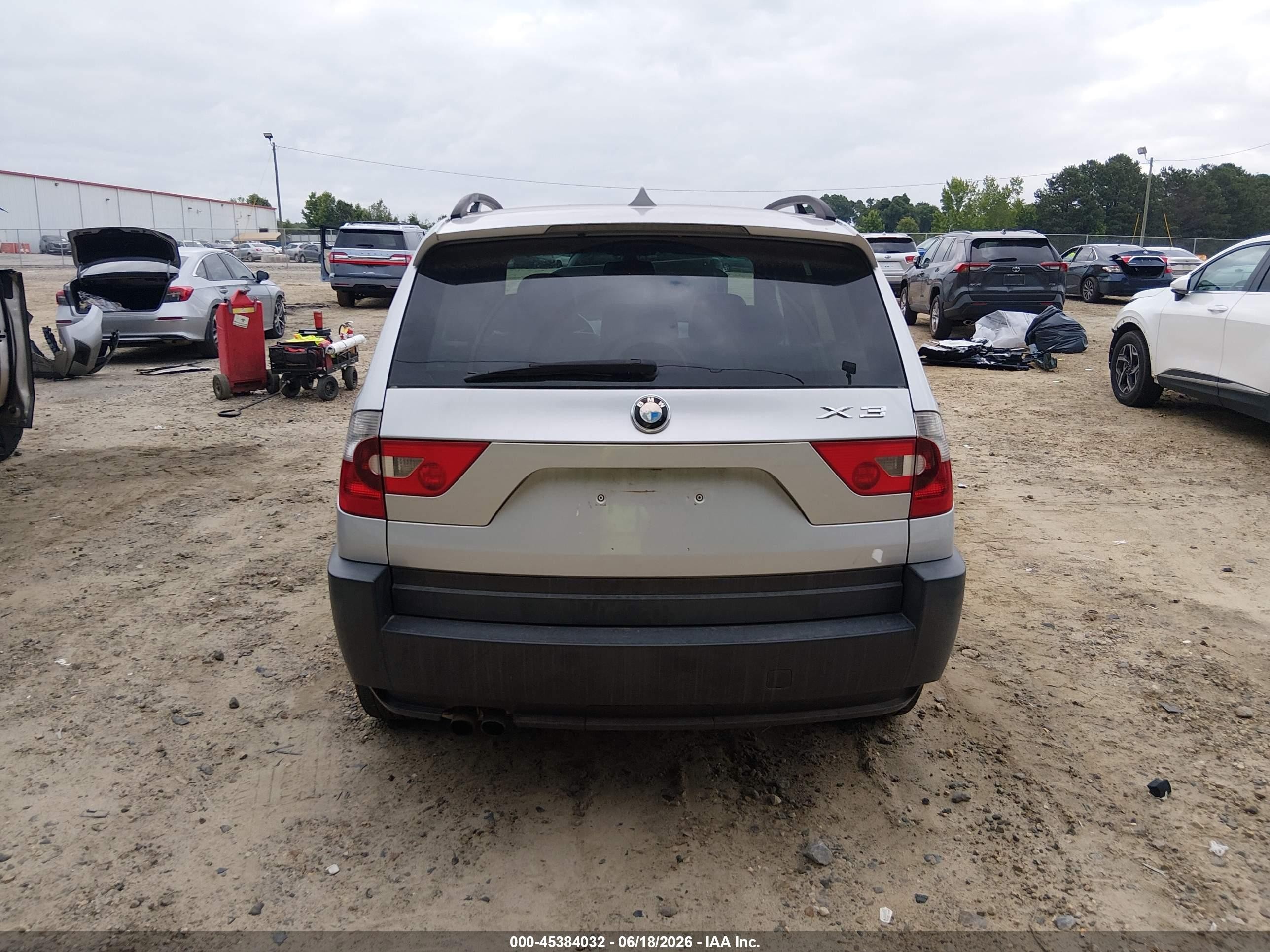 2004 Bmw X3 3.0i Silver vin: WBXPA93444WA65182