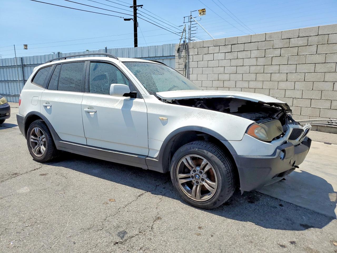 2004 Bmw X3 3.0i White vin: WBXPA93444WA65635