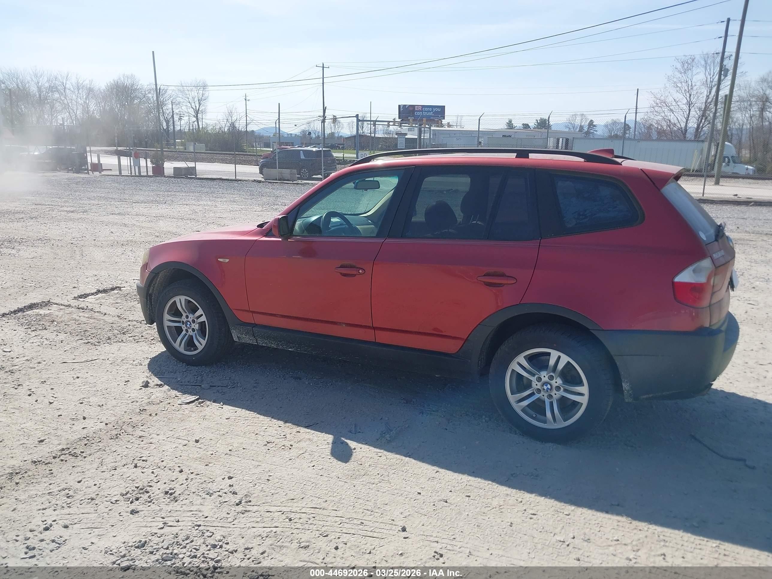 2005 Bmw X3 3.0i Red vin: WBXPA93445WD07888