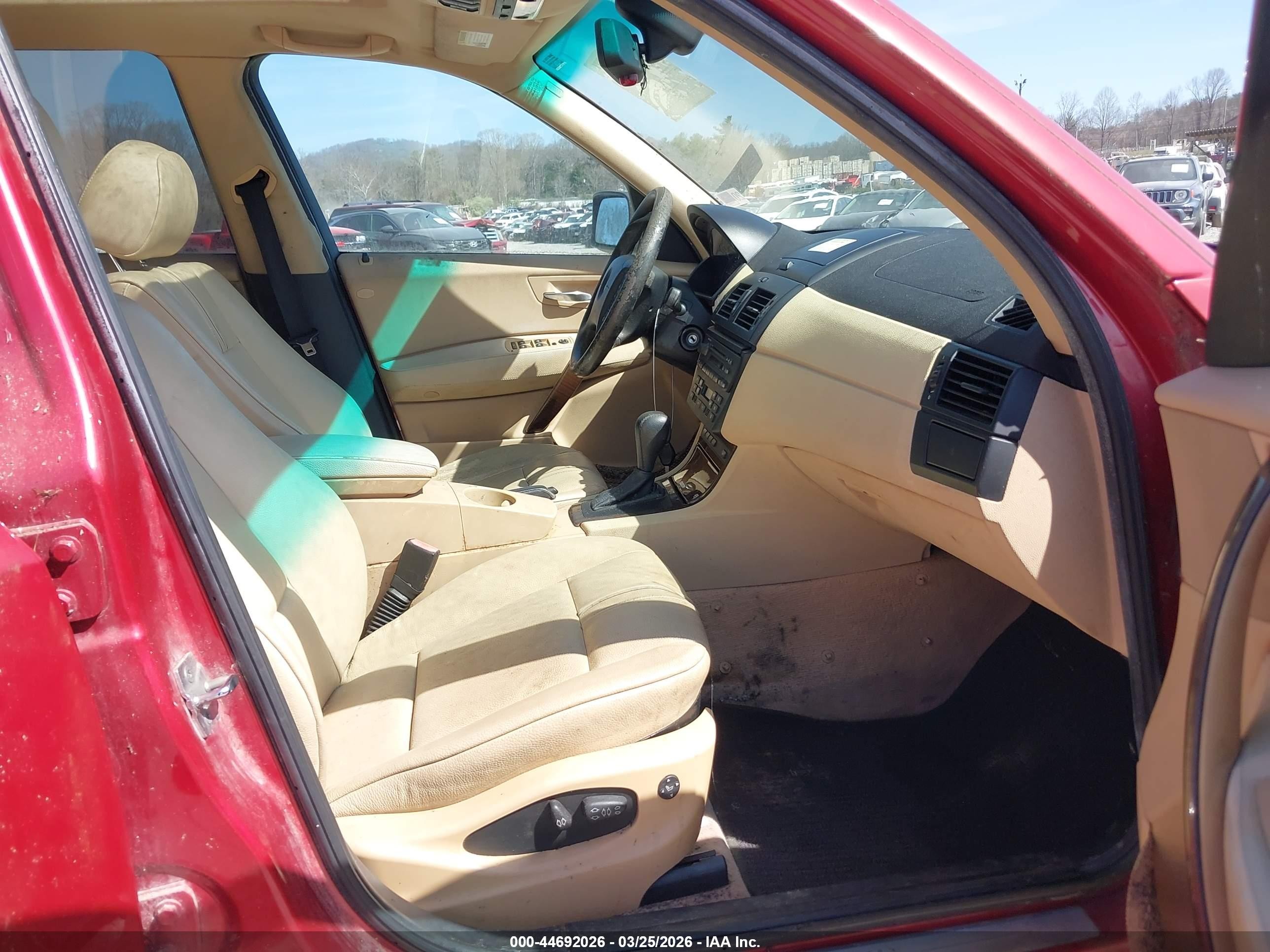 2005 Bmw X3 3.0i Red vin: WBXPA93445WD07888