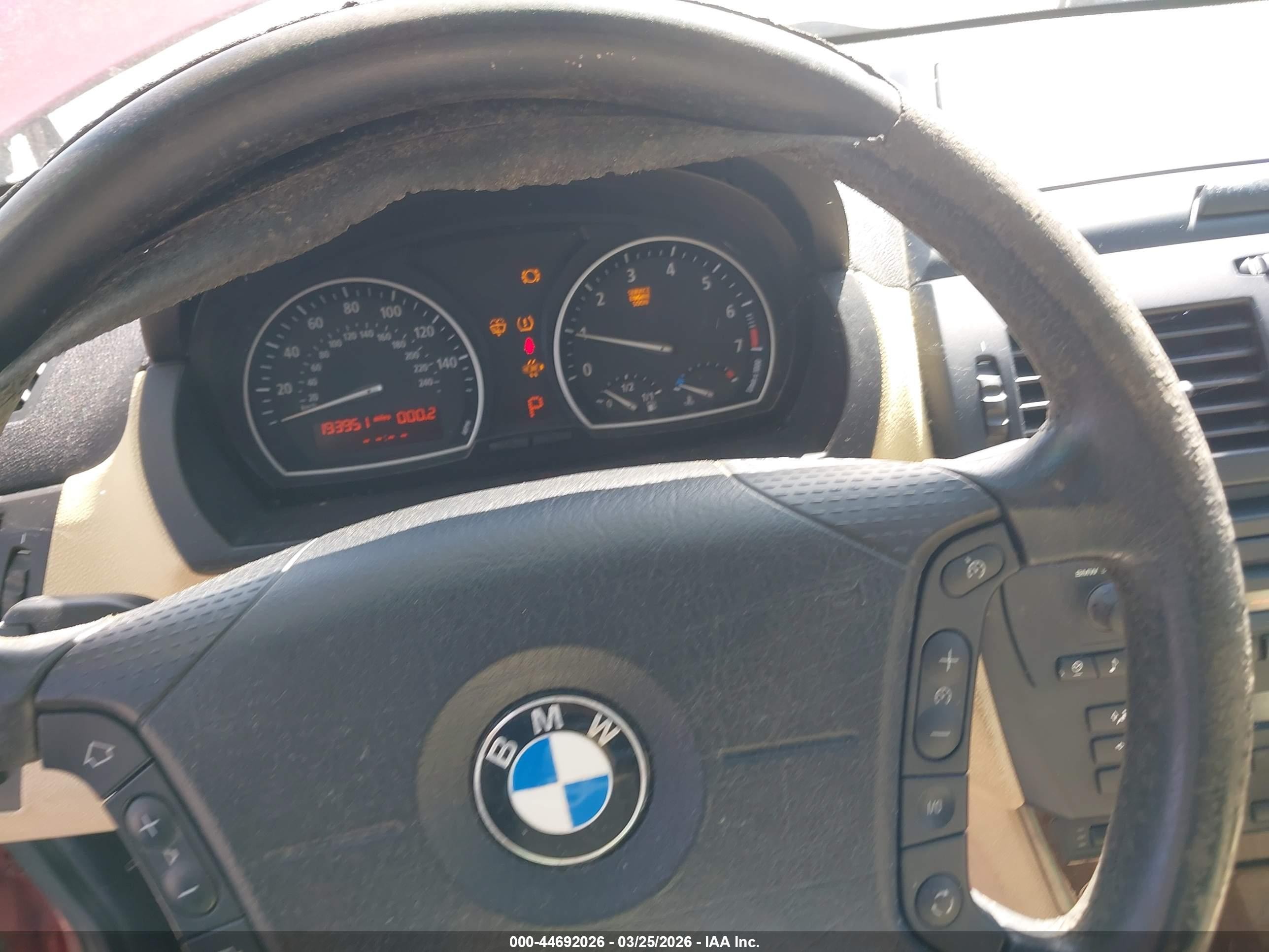 2005 Bmw X3 3.0i Red vin: WBXPA93445WD07888