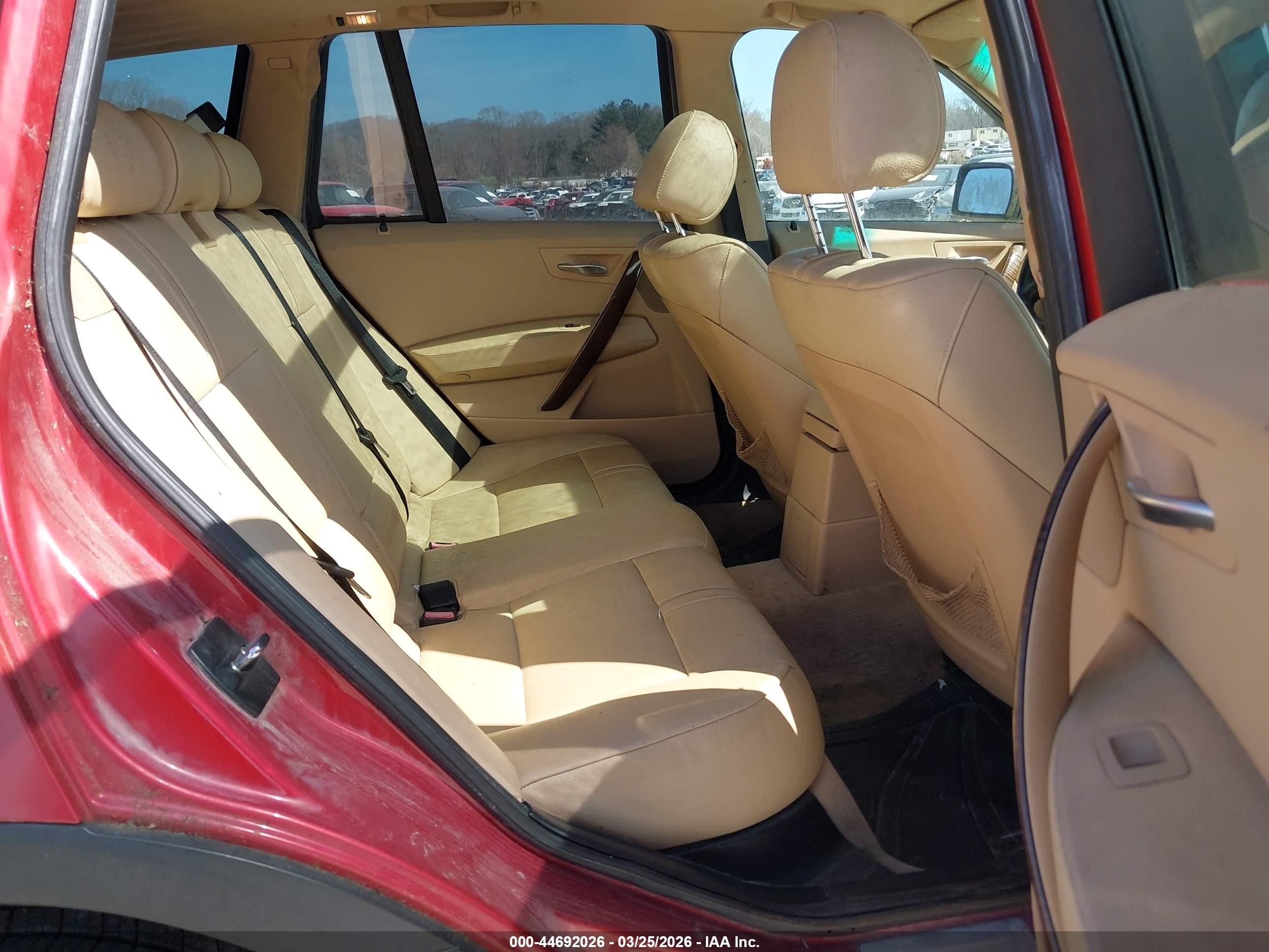 2005 Bmw X3 3.0i Red vin: WBXPA93445WD07888