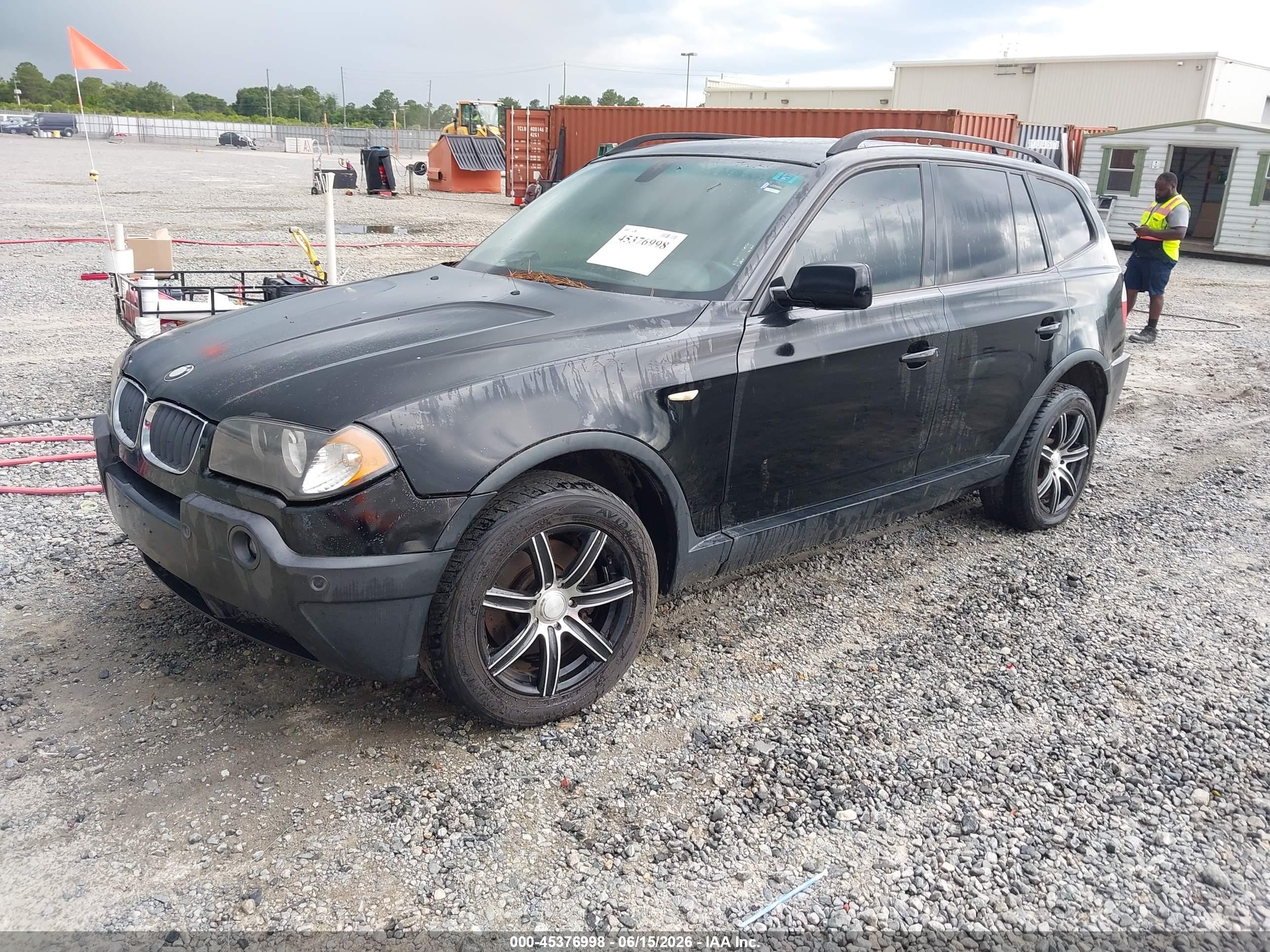 2005 Bmw X3 3.0i Черный vin: WBXPA93445WD15778
