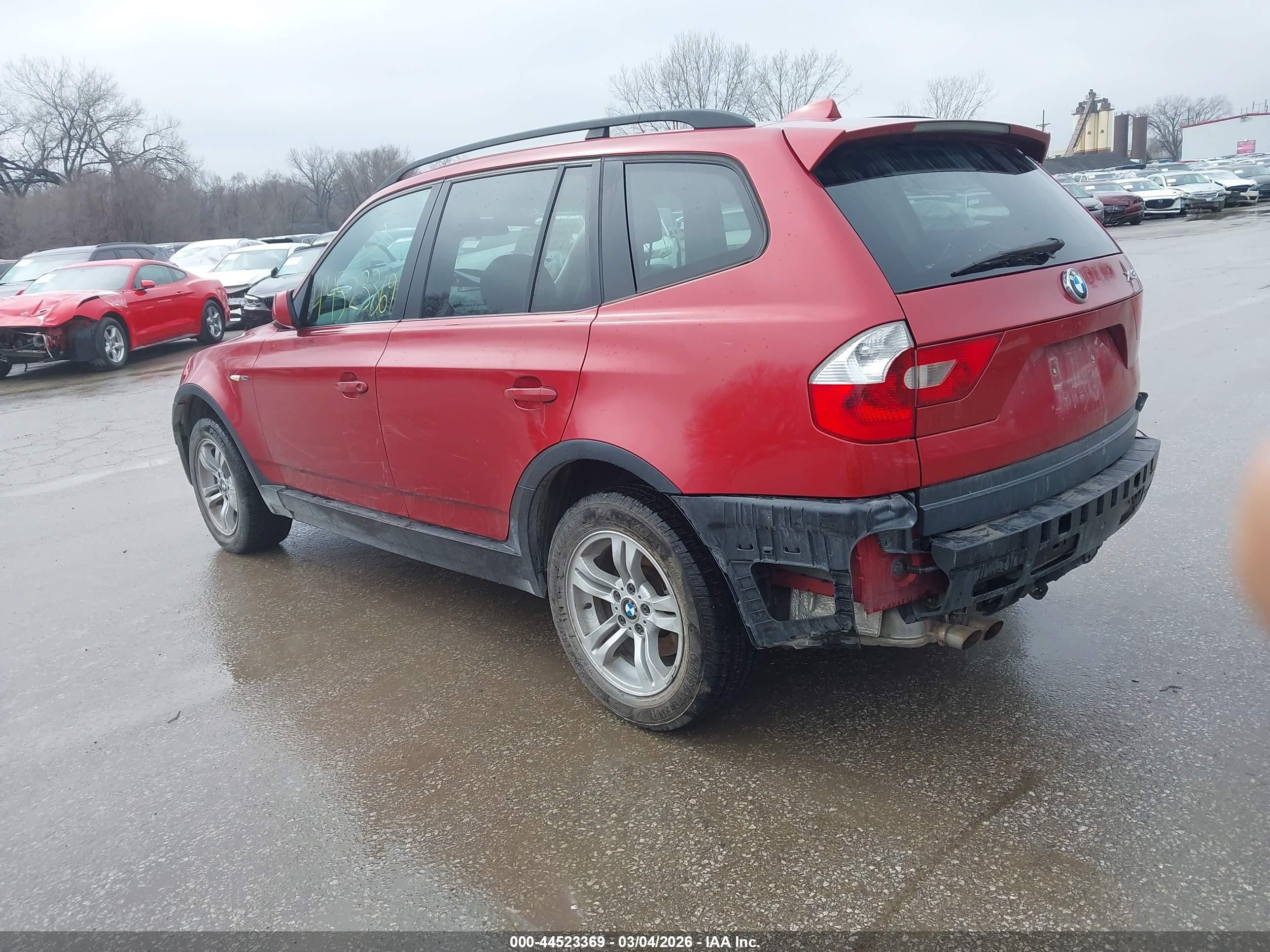 2005 Bmw X3 3.0i Red vin: WBXPA93445WD16753