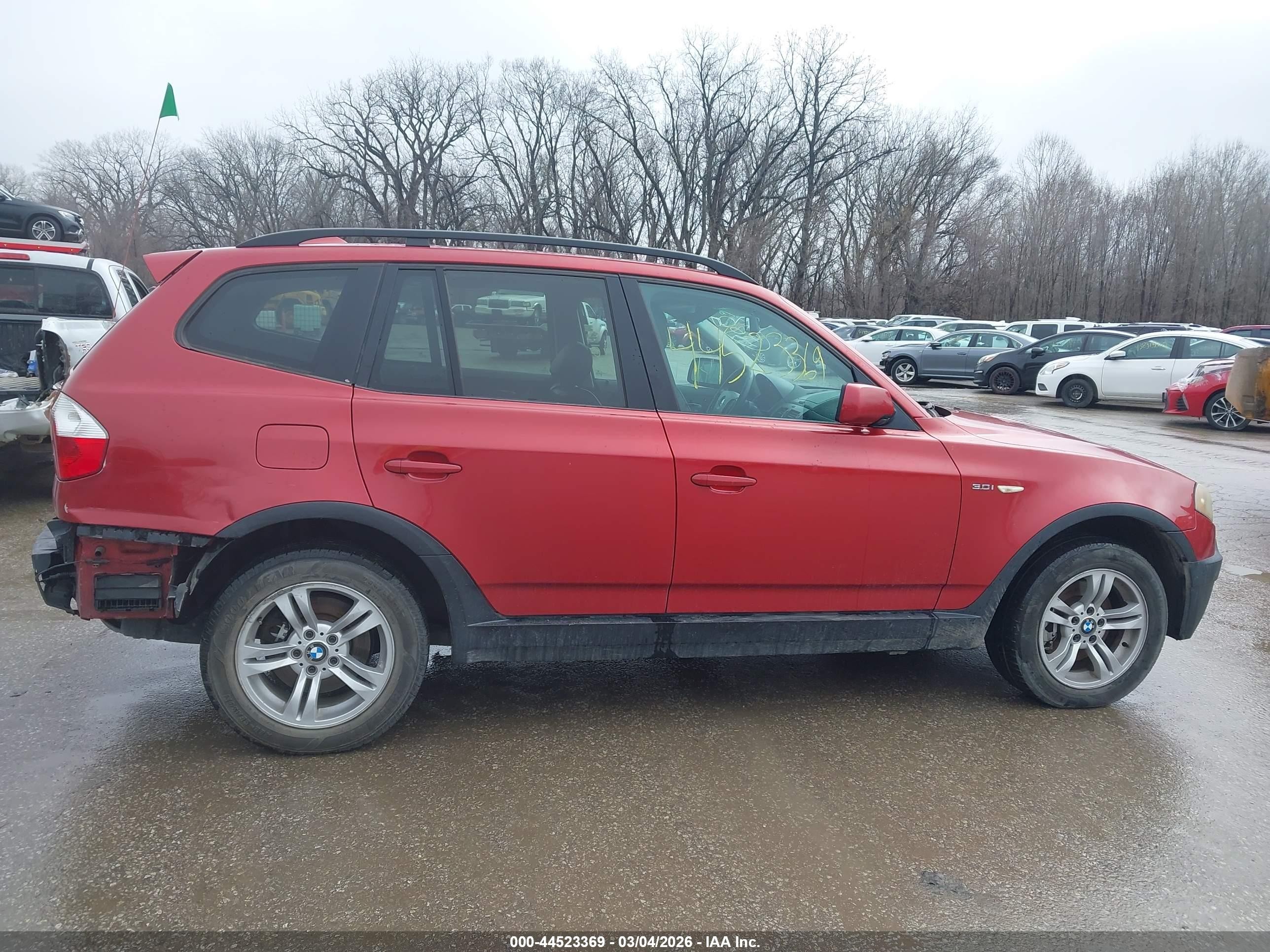 2005 Bmw X3 3.0i Red vin: WBXPA93445WD16753