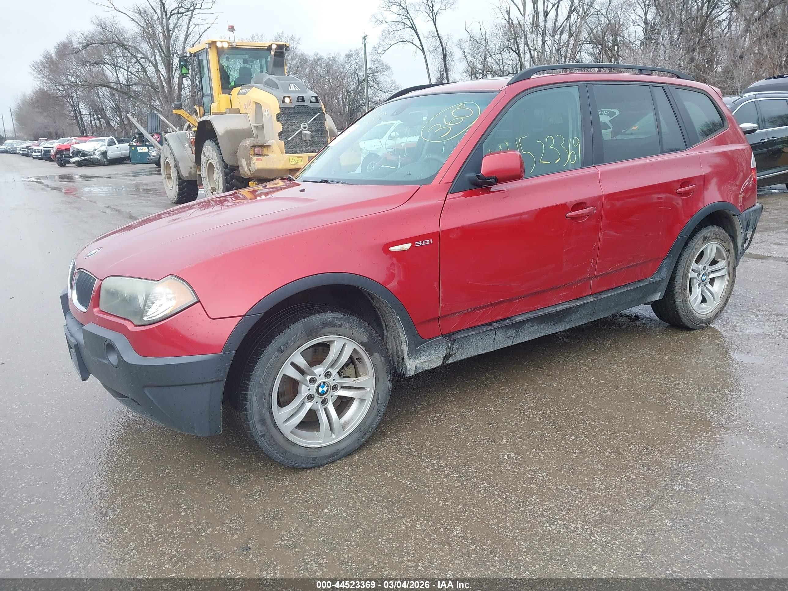 2005 Bmw X3 3.0i Red vin: WBXPA93445WD16753