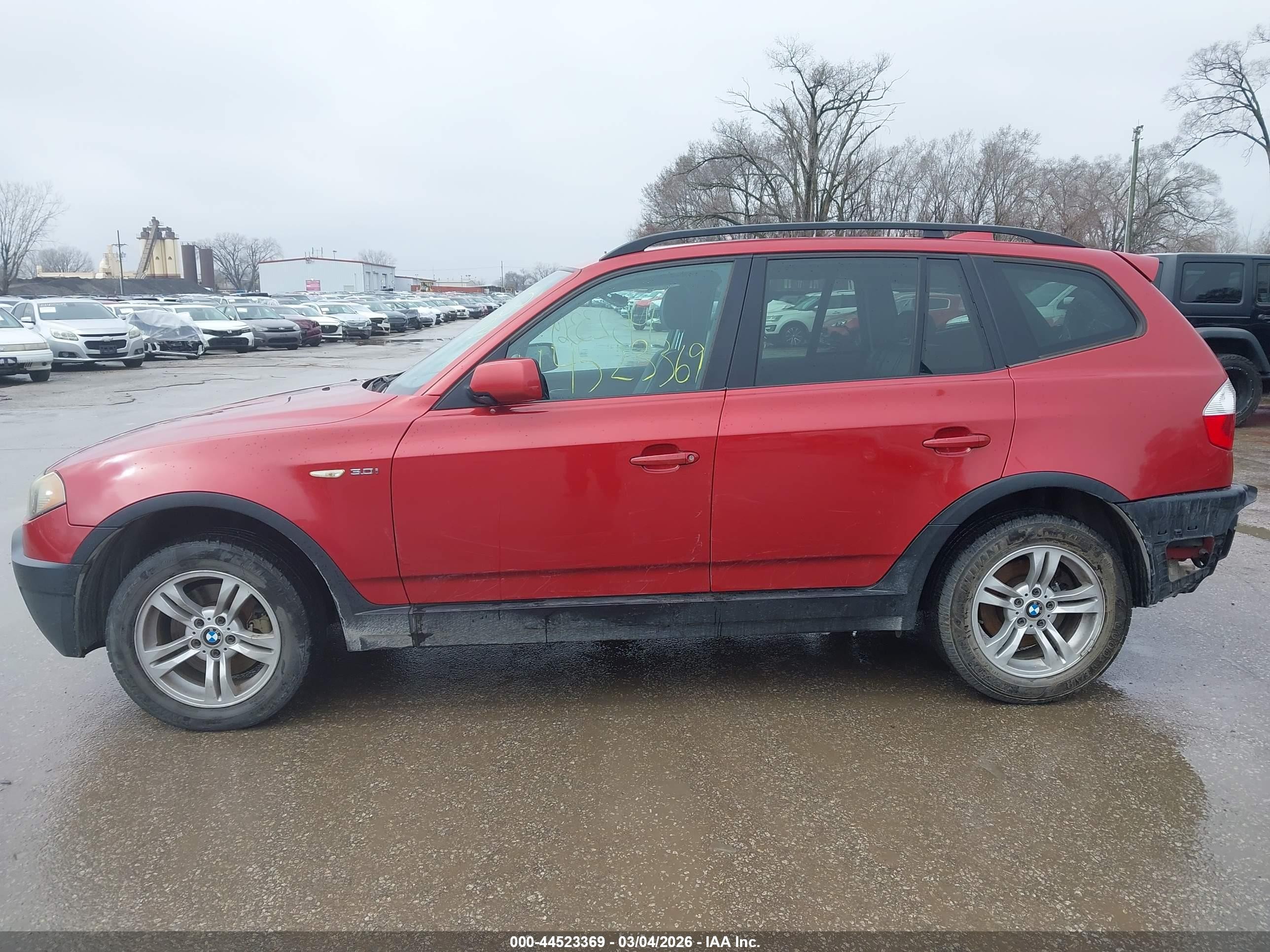 2005 Bmw X3 3.0i Red vin: WBXPA93445WD16753