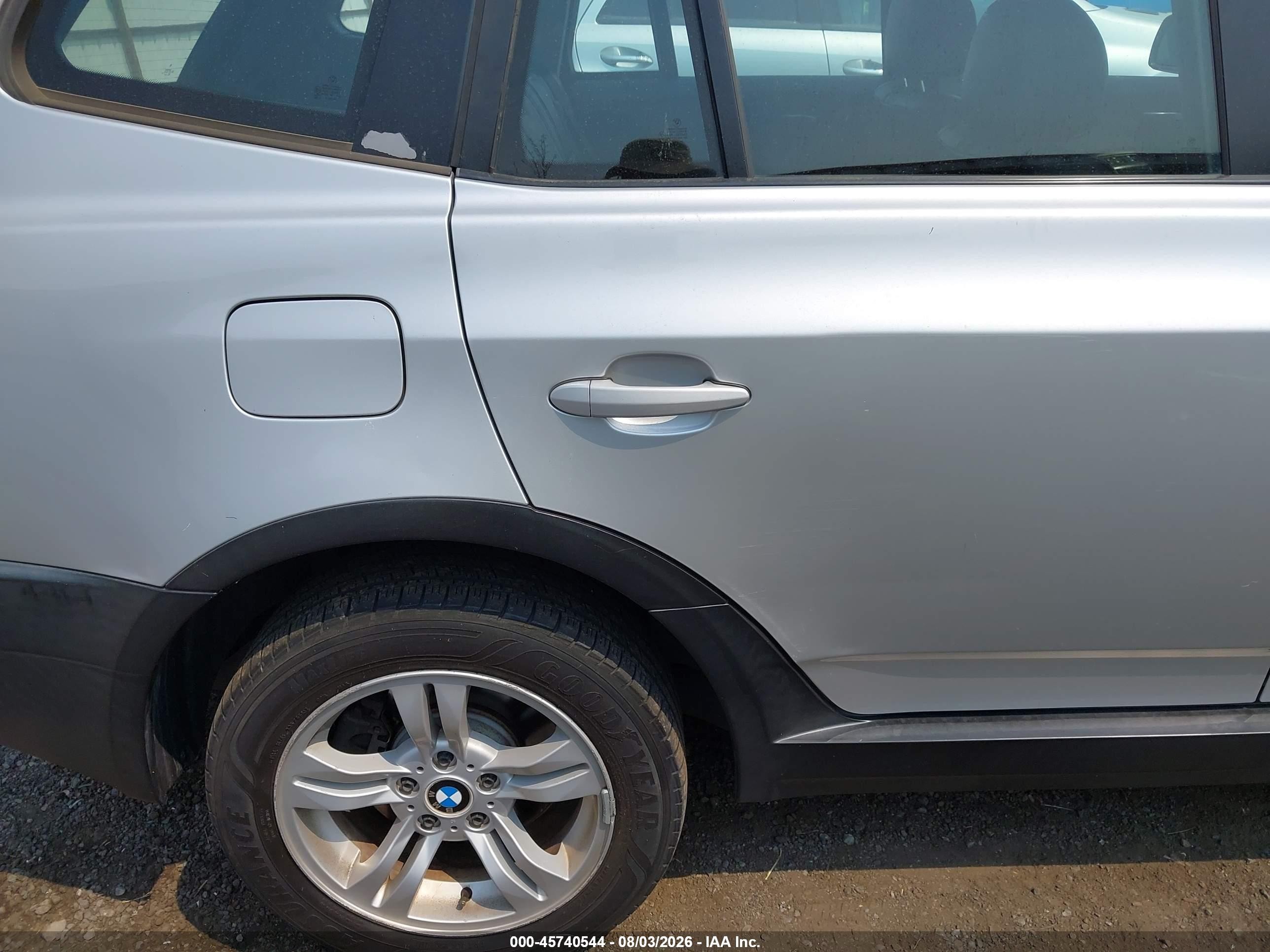 2005 Bmw X3 3.0i Silver vin: WBXPA93445WD20334