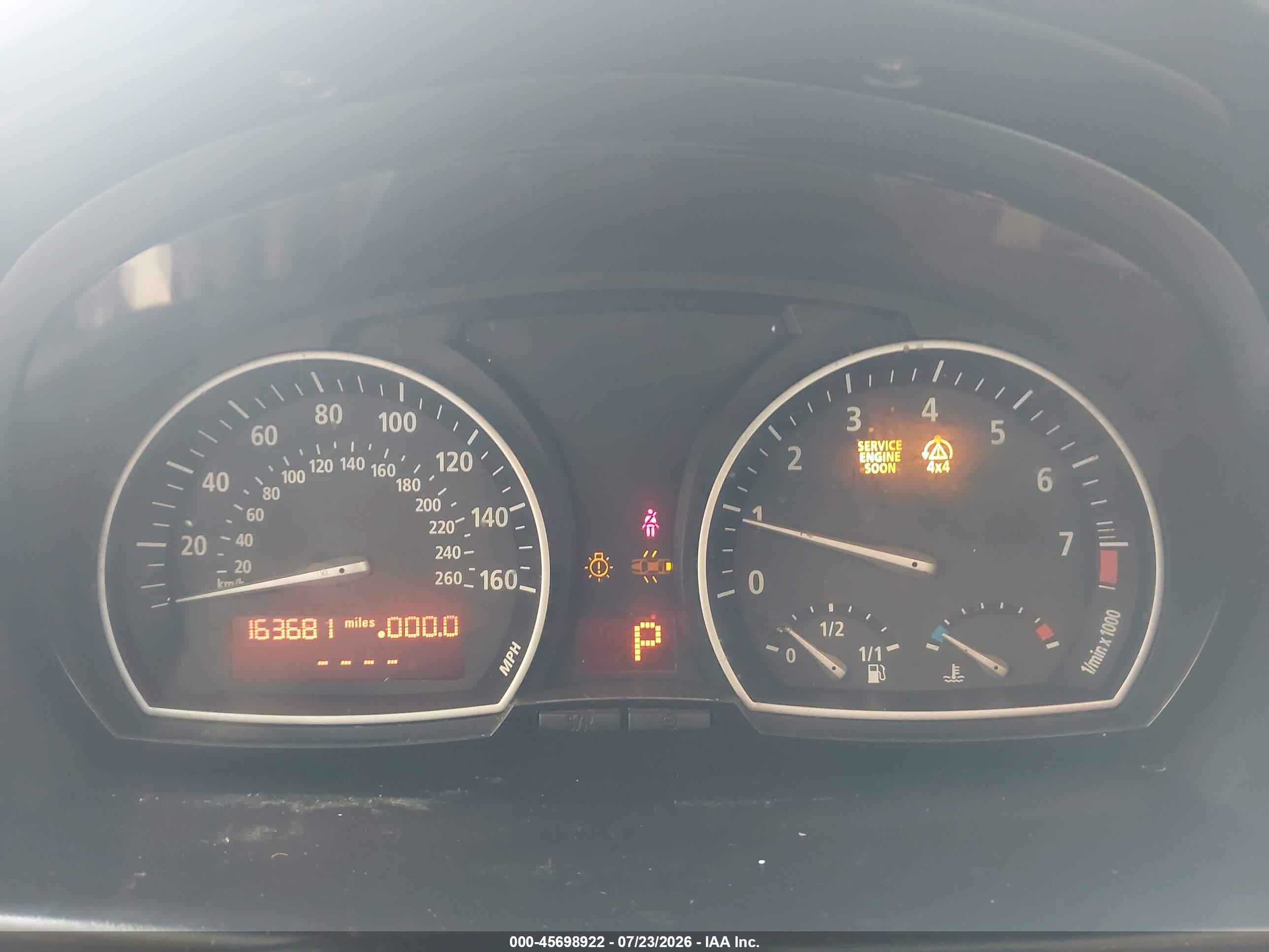 2005 Bmw X3 3.0i Белый vin: WBXPA93445WD20348