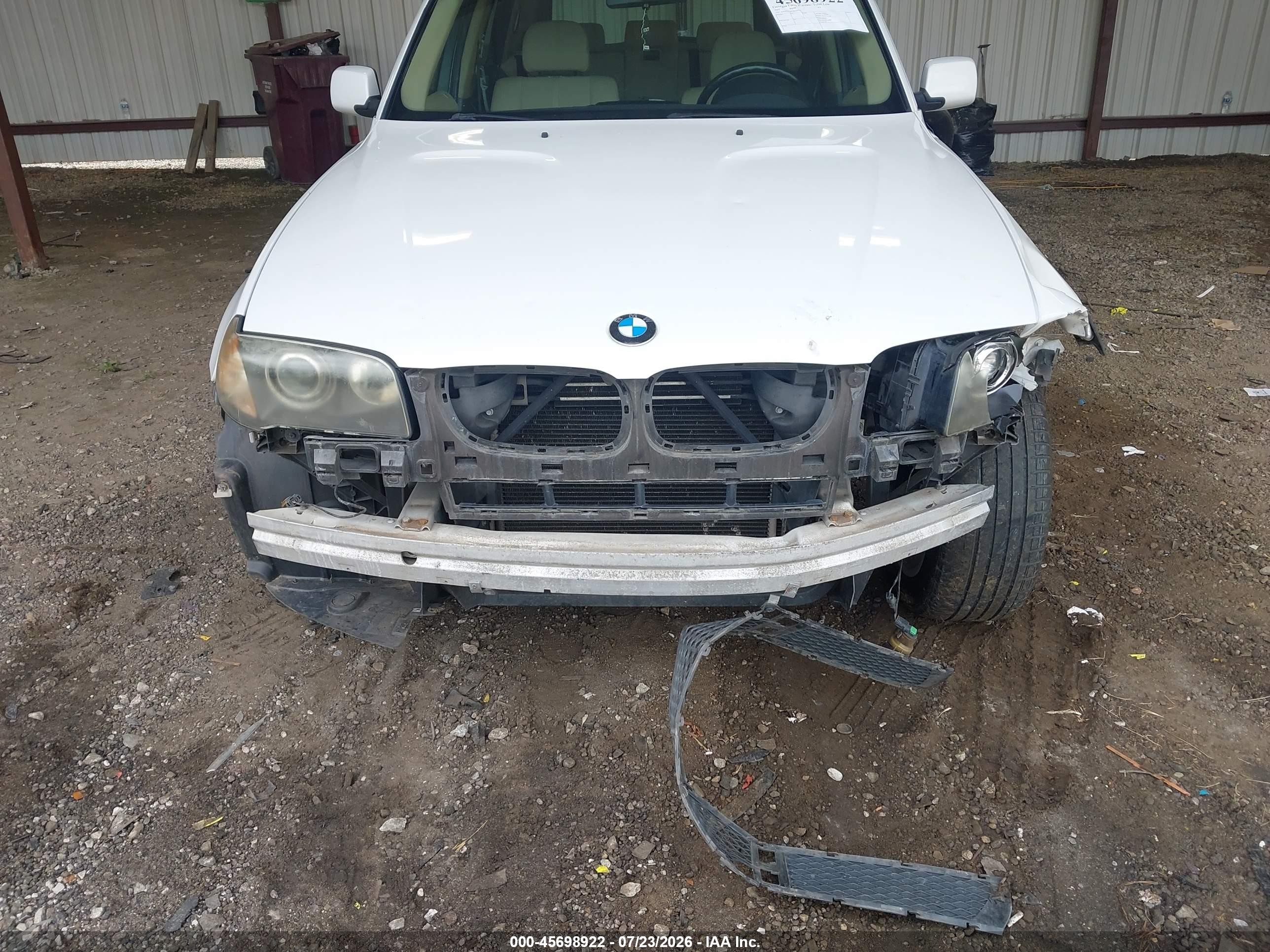 2005 Bmw X3 3.0i Белый vin: WBXPA93445WD20348