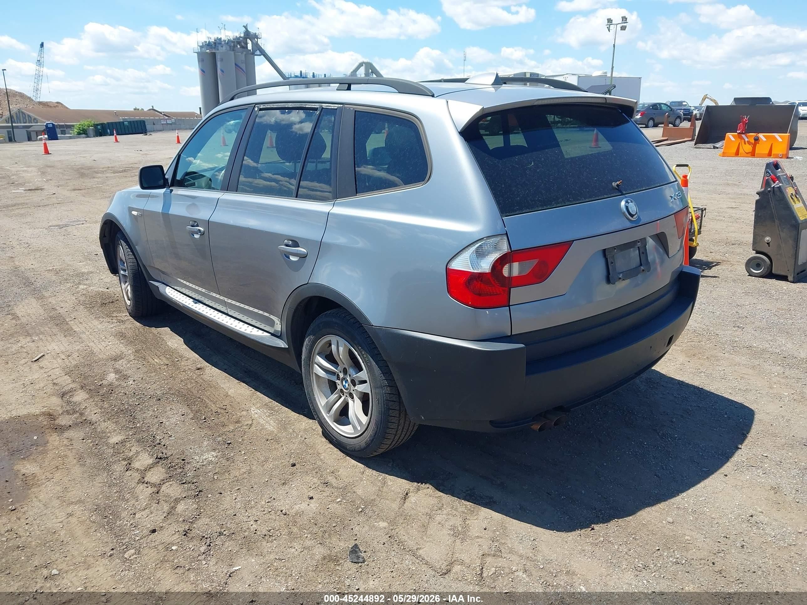 2005 Bmw X3 3.0i Silver vin: WBXPA93455WD06930