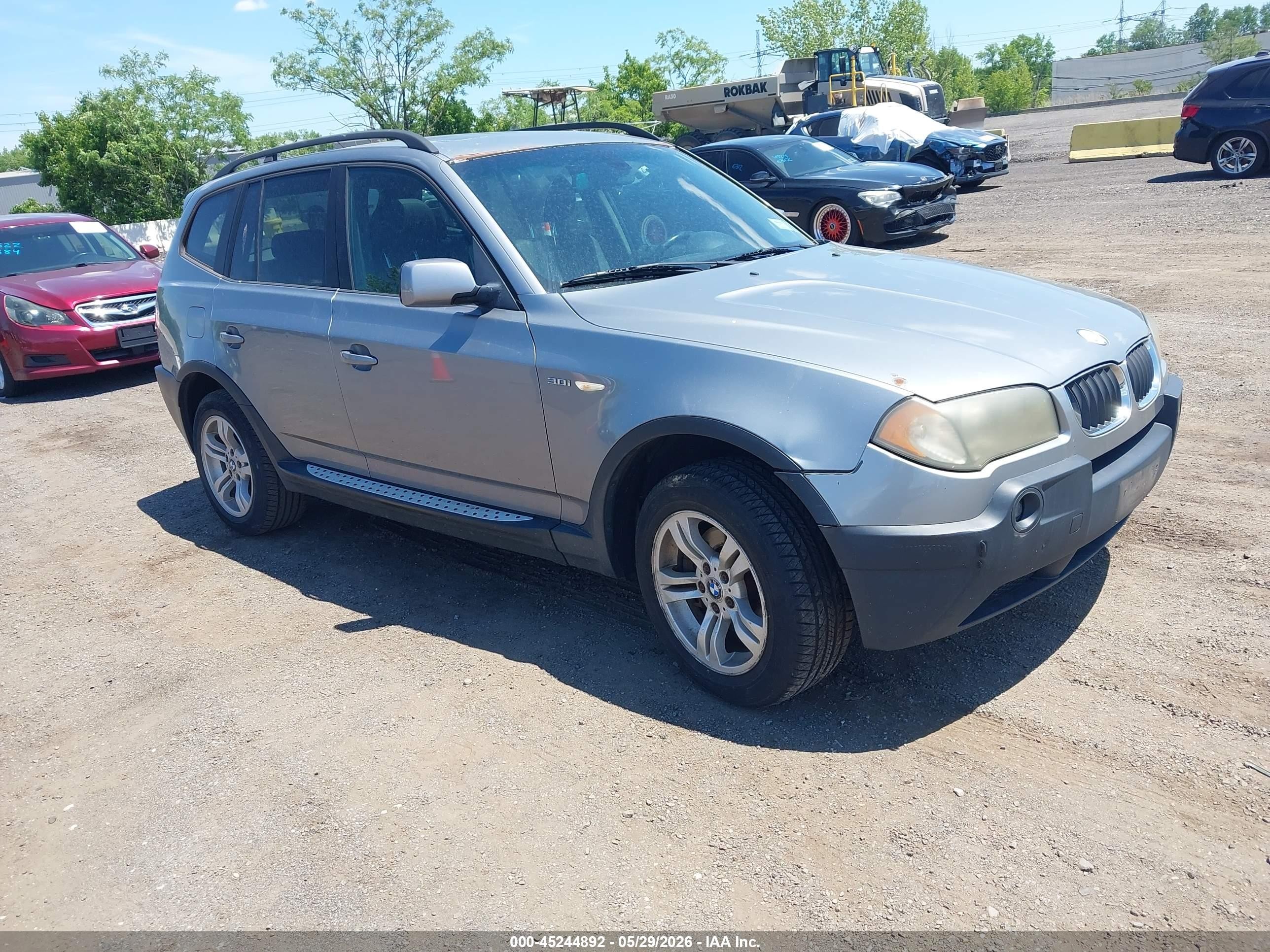2005 Bmw X3 3.0i Silver vin: WBXPA93455WD06930