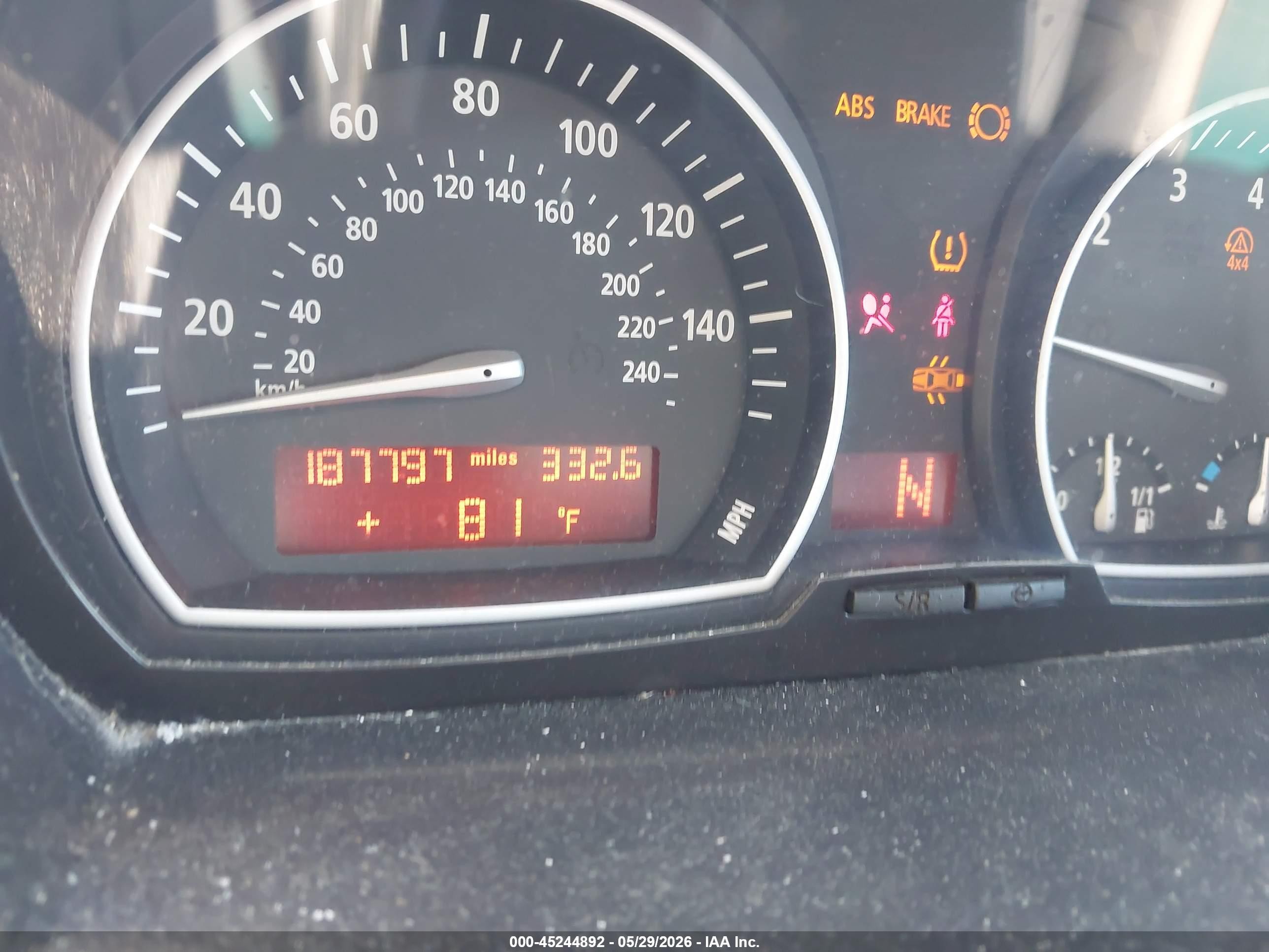 2005 Bmw X3 3.0i Silver vin: WBXPA93455WD06930