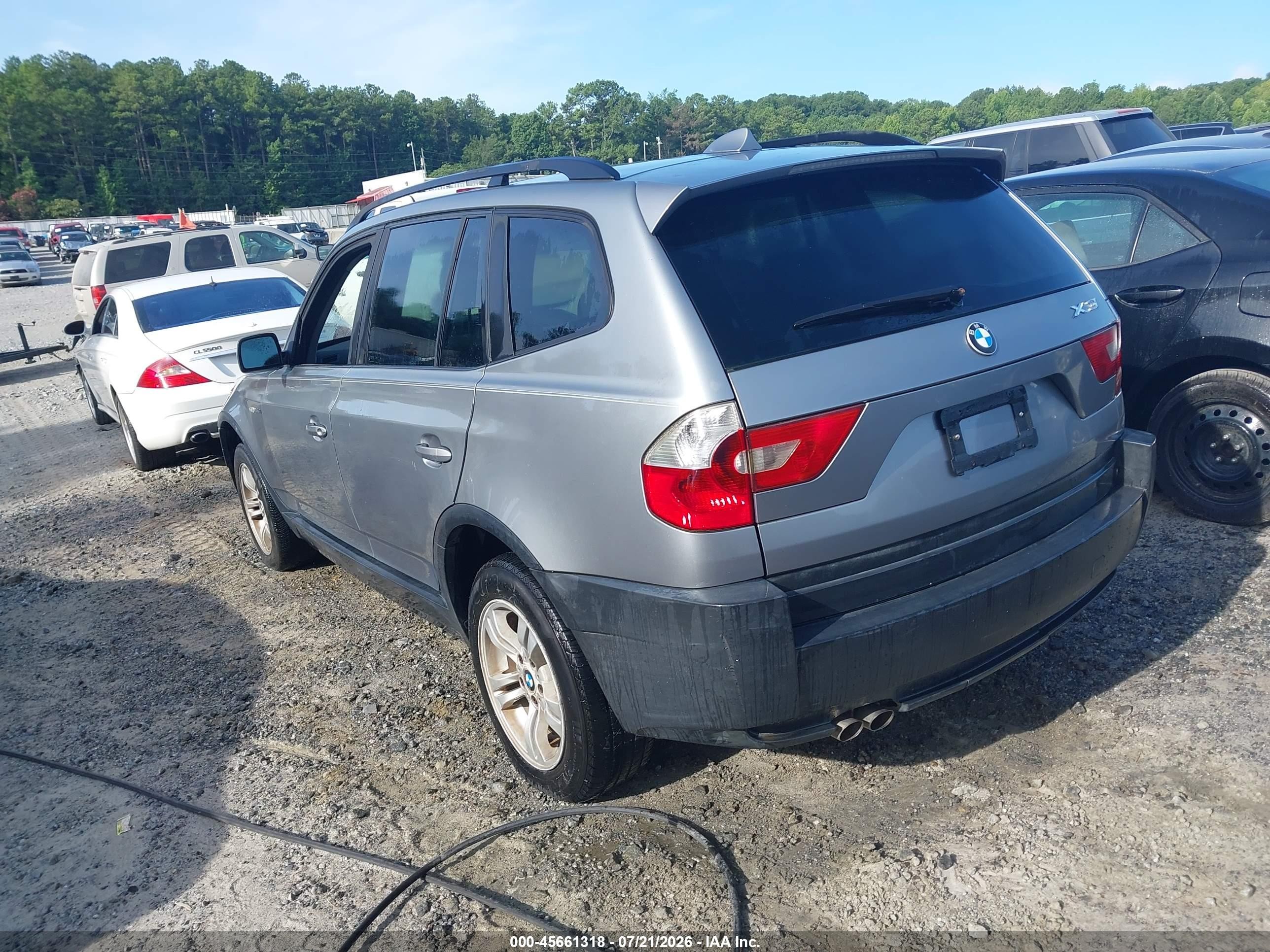 2005 Bmw X3 3.0i Gray vin: WBXPA93455WD17667