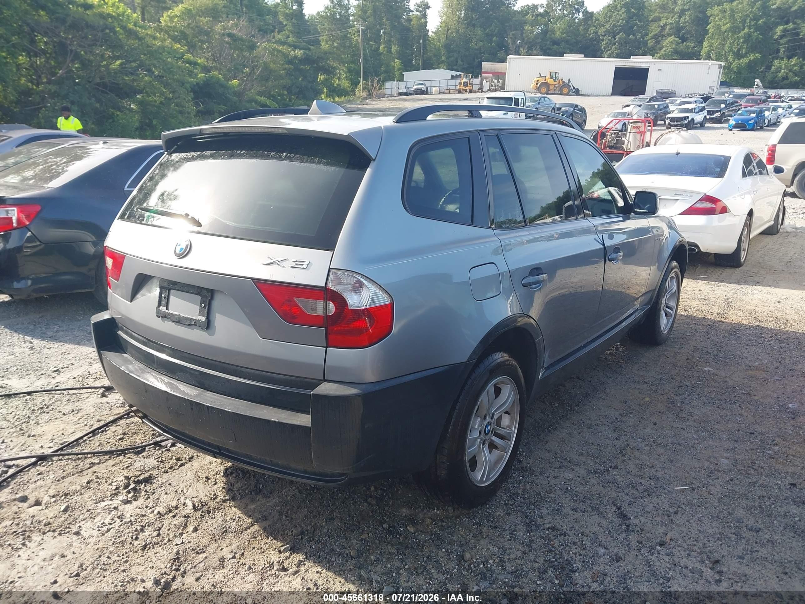 2005 Bmw X3 3.0i Gray vin: WBXPA93455WD17667