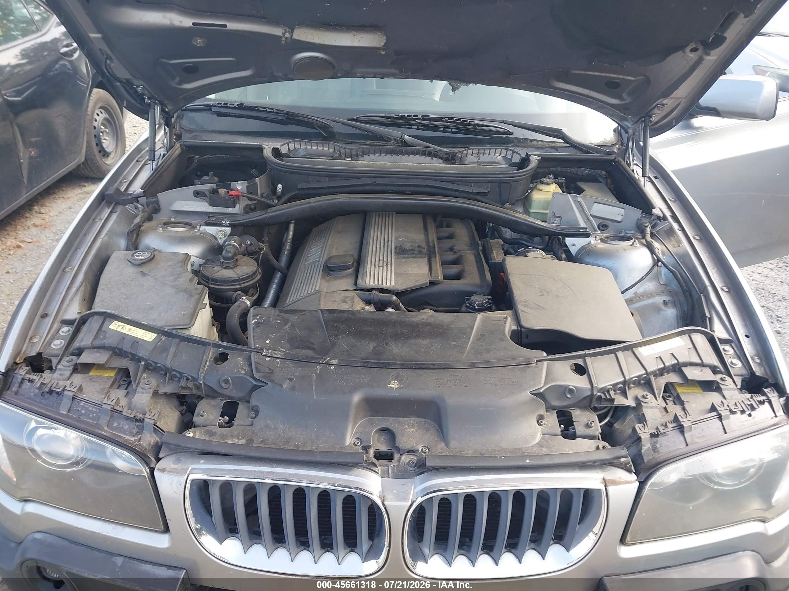 2005 Bmw X3 3.0i Gray vin: WBXPA93455WD17667