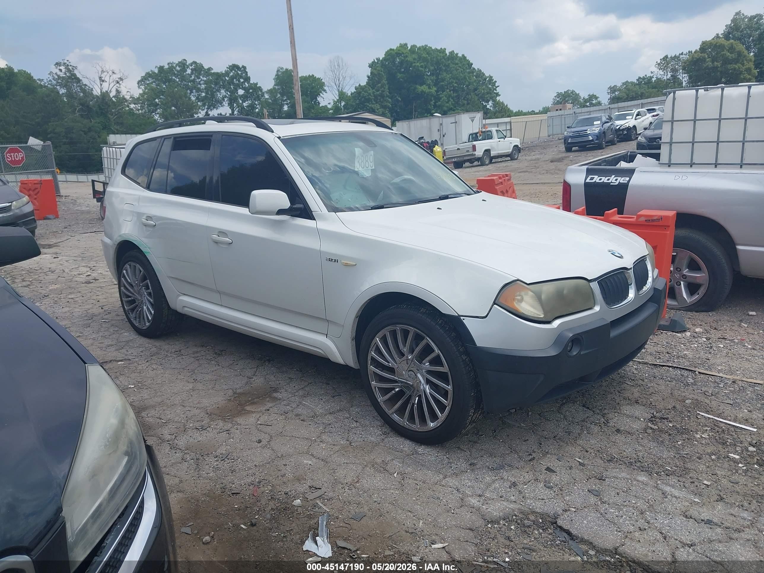 2006 Bmw X3 3.0i White vin: WBXPA93456WG88698