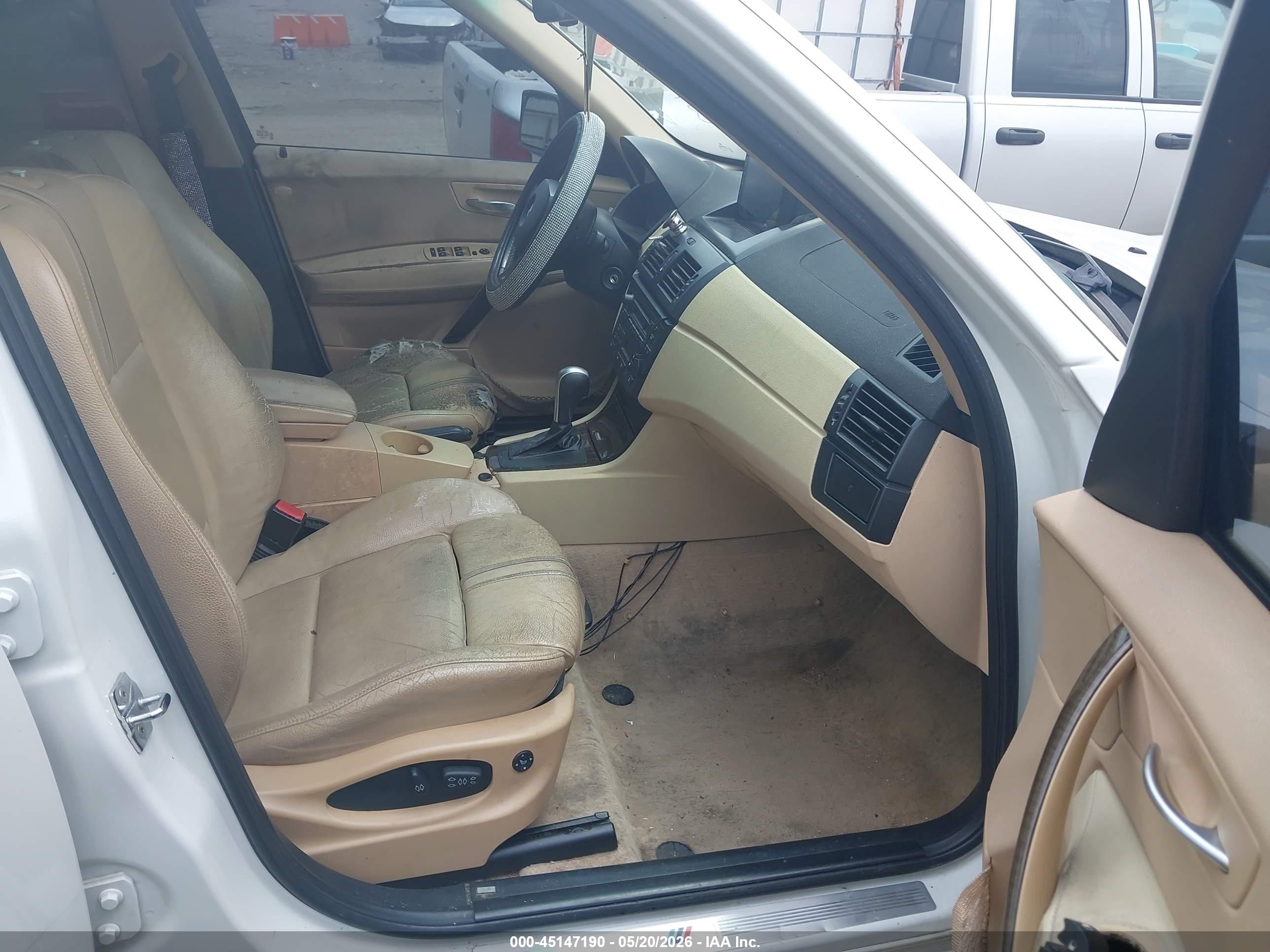 2006 Bmw X3 3.0i White vin: WBXPA93456WG88698