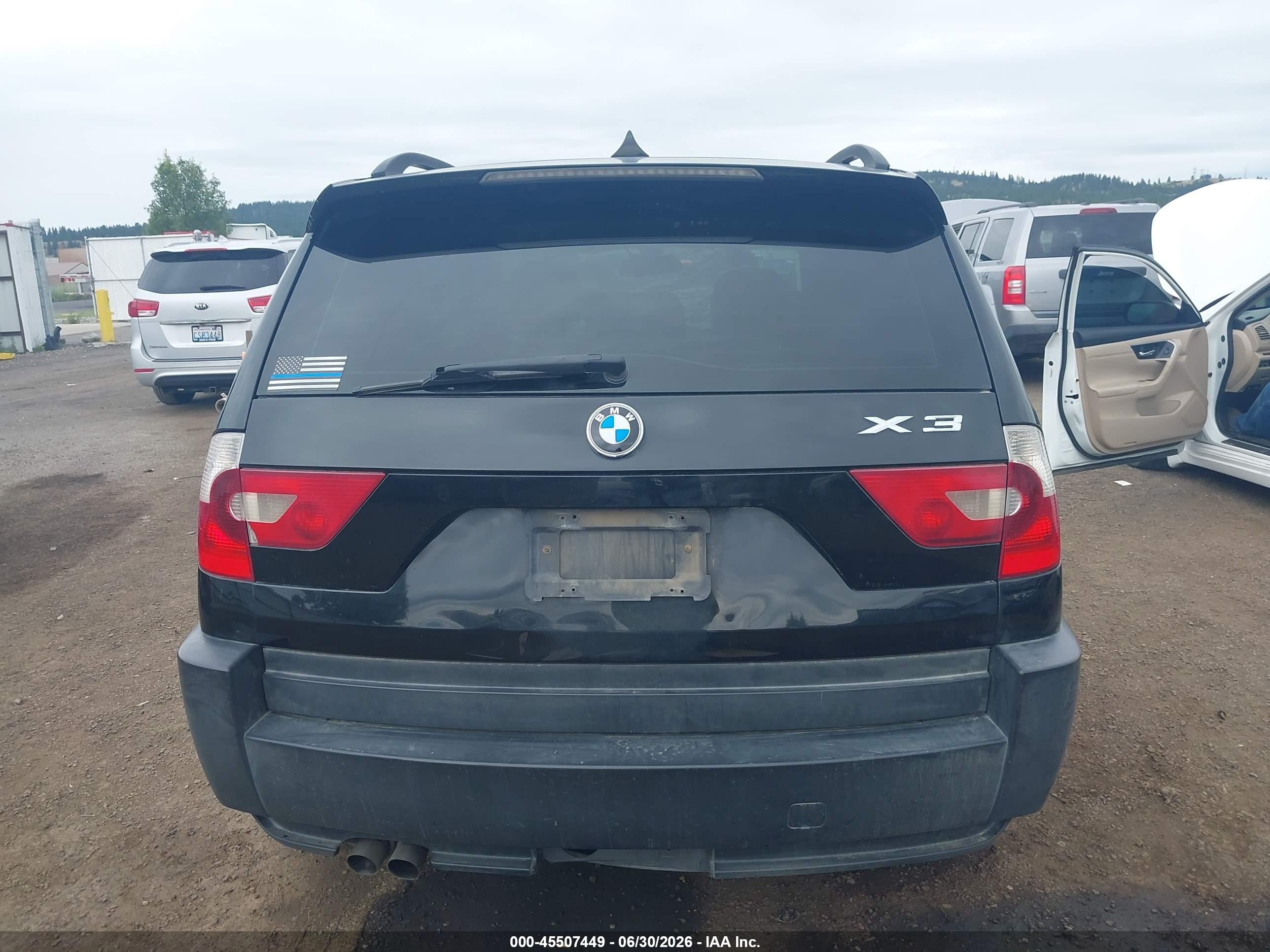 2005 Bmw X3 3.0i Black vin: WBXPA93465WA31570