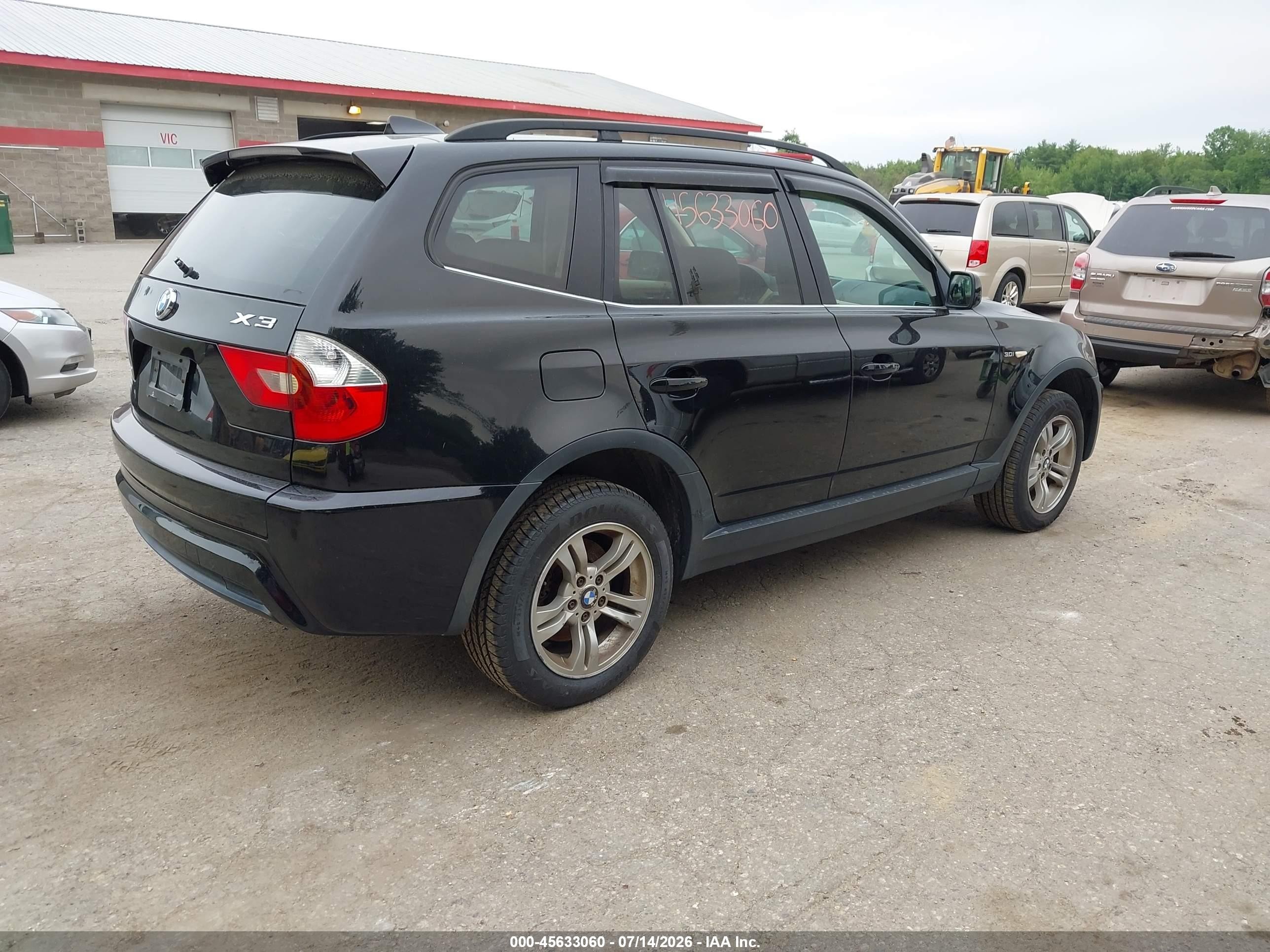 2006 Bmw X3 3.0i Black vin: WBXPA93466WG78813