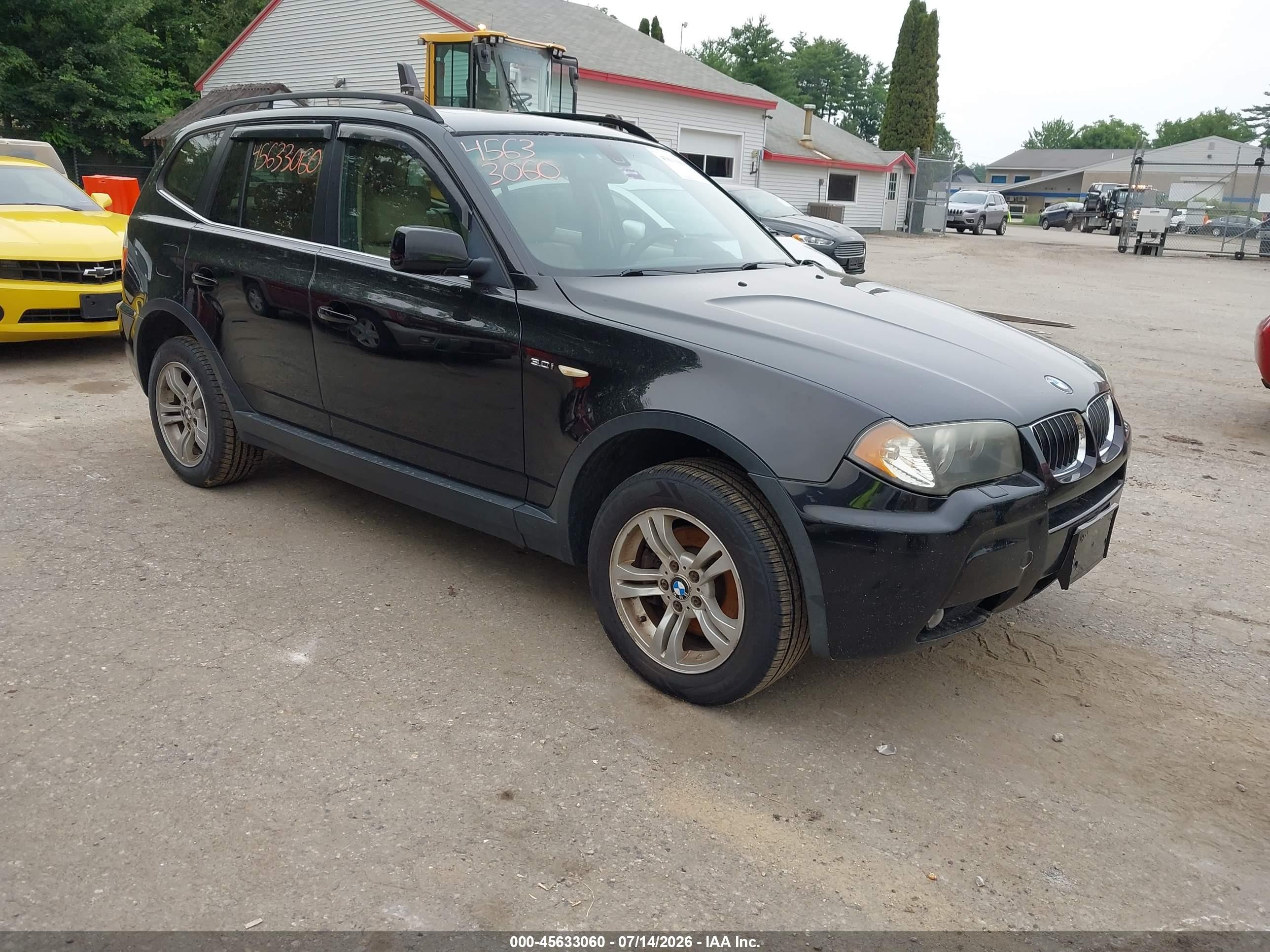 2006 Bmw X3 3.0i Black vin: WBXPA93466WG78813