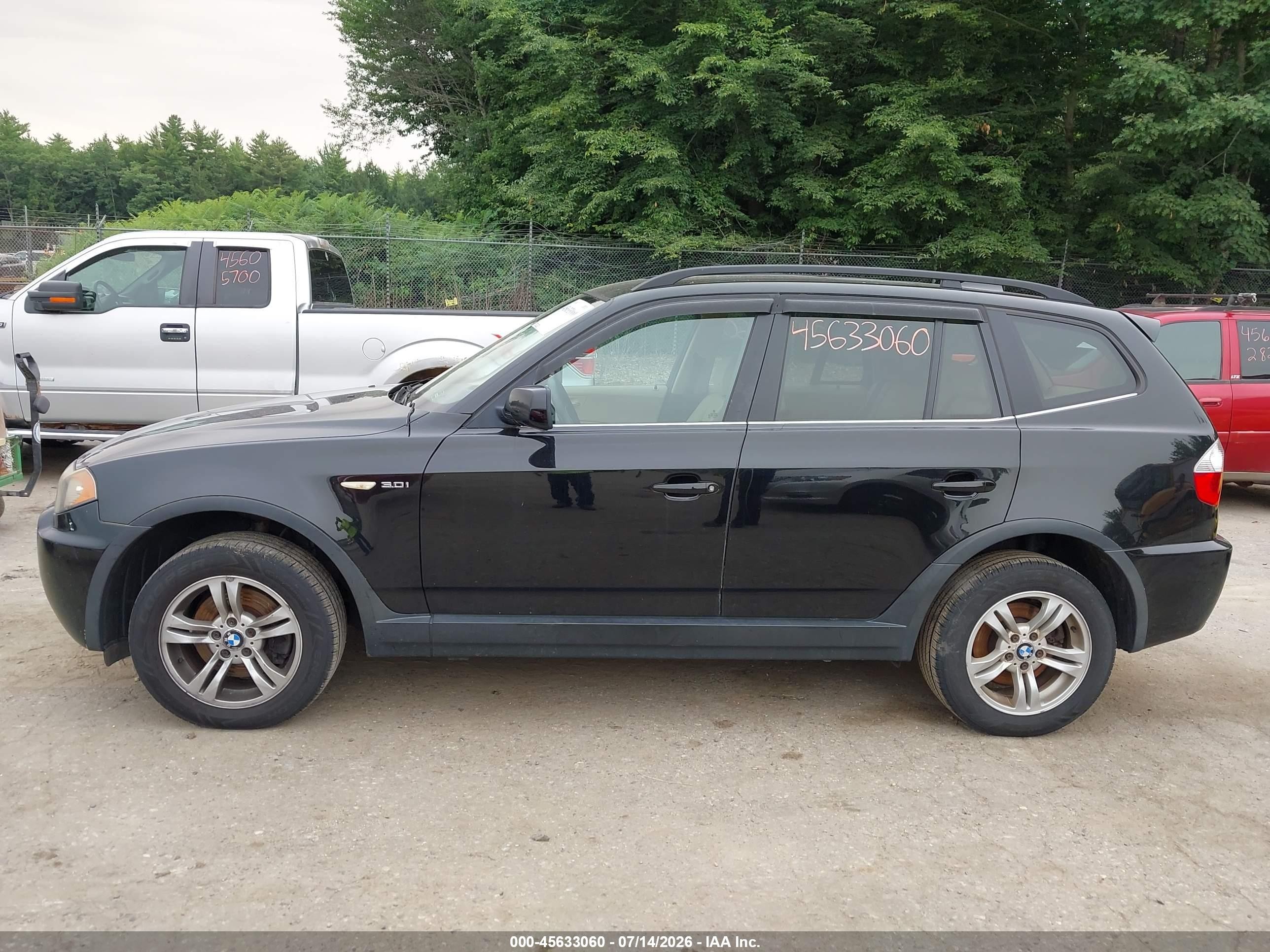 2006 Bmw X3 3.0i Black vin: WBXPA93466WG78813