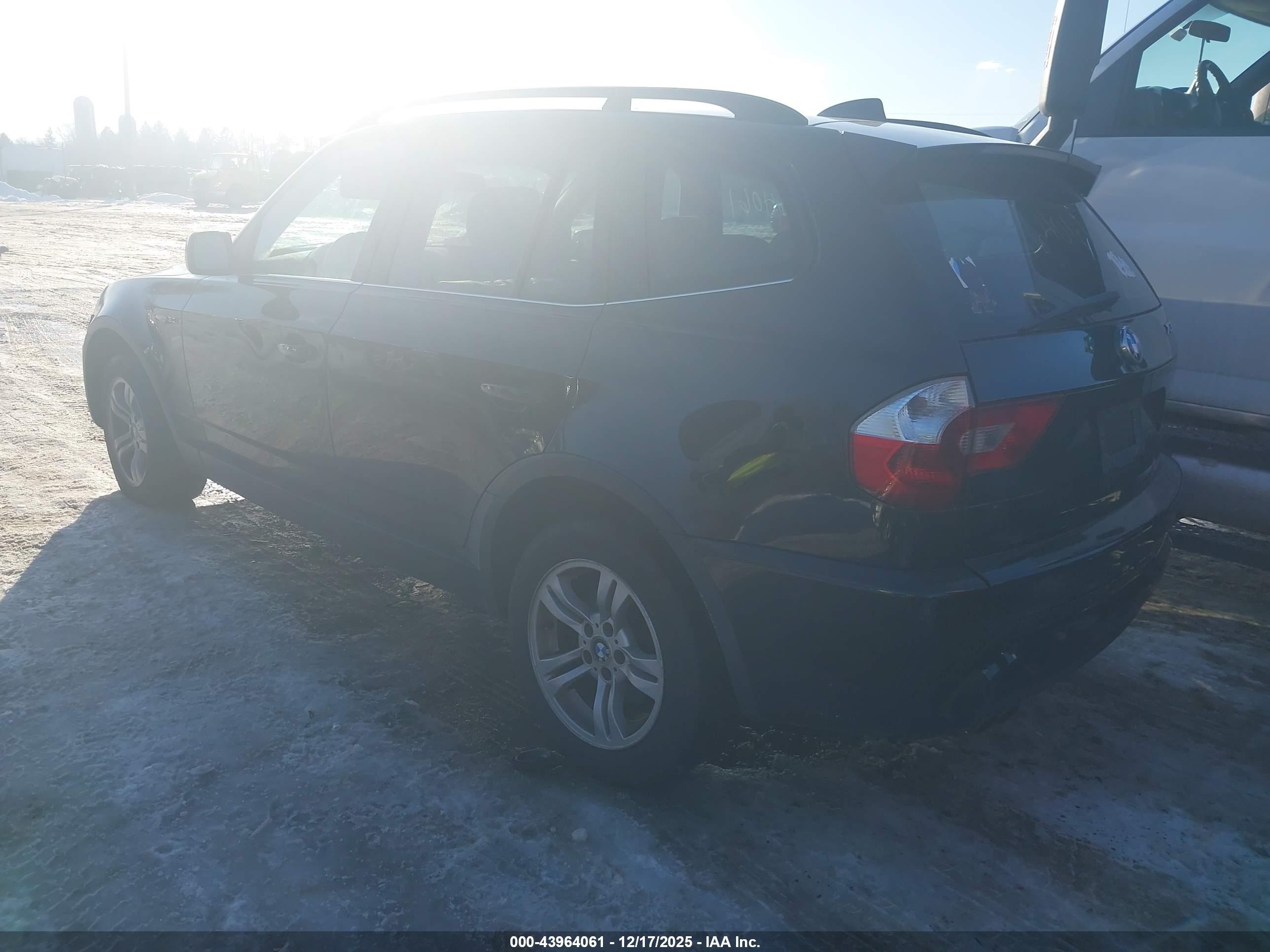 2006 Bmw X3 3.0i Black vin: WBXPA93466WG91397
