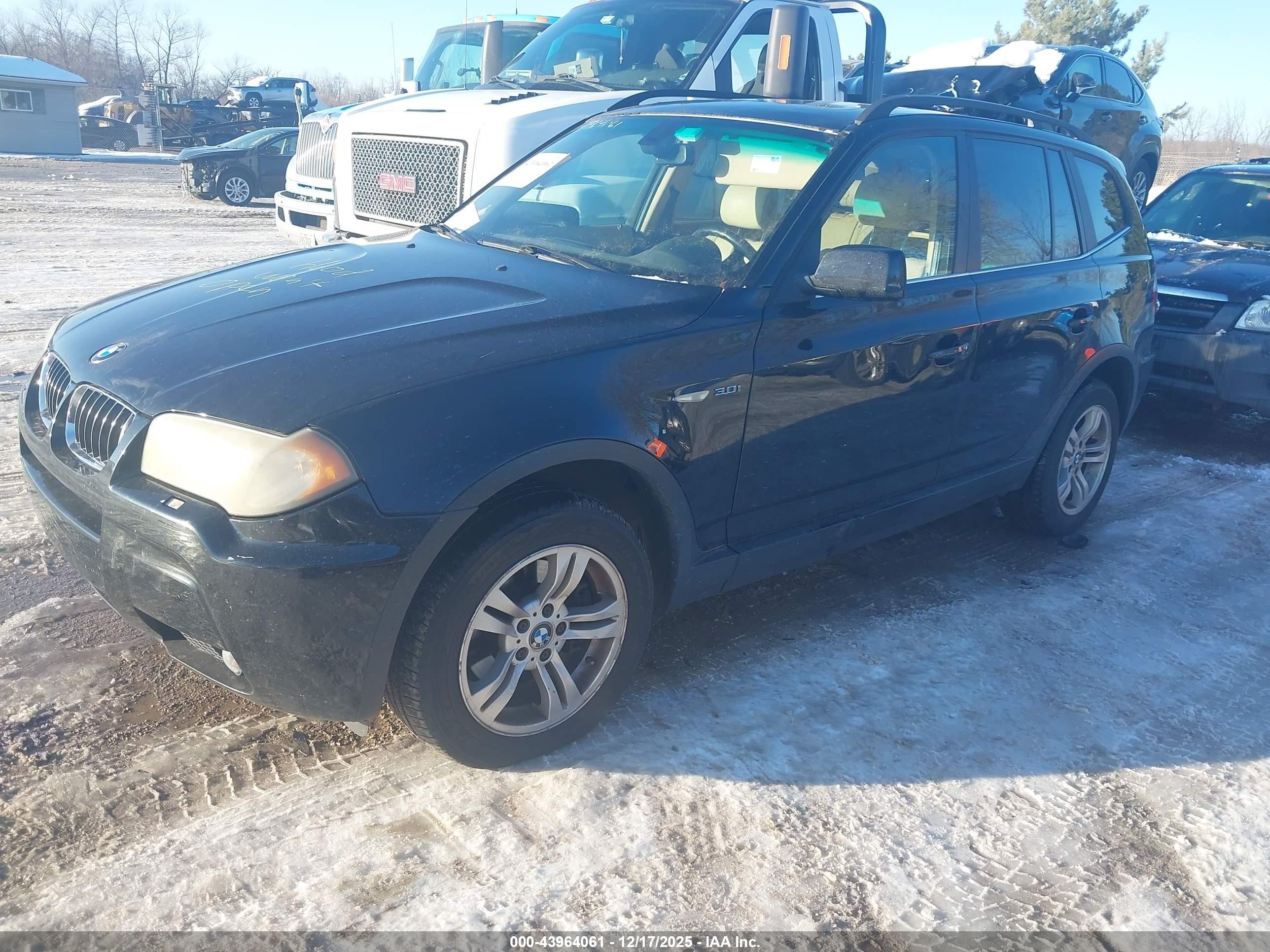 2006 Bmw X3 3.0i Black vin: WBXPA93466WG91397