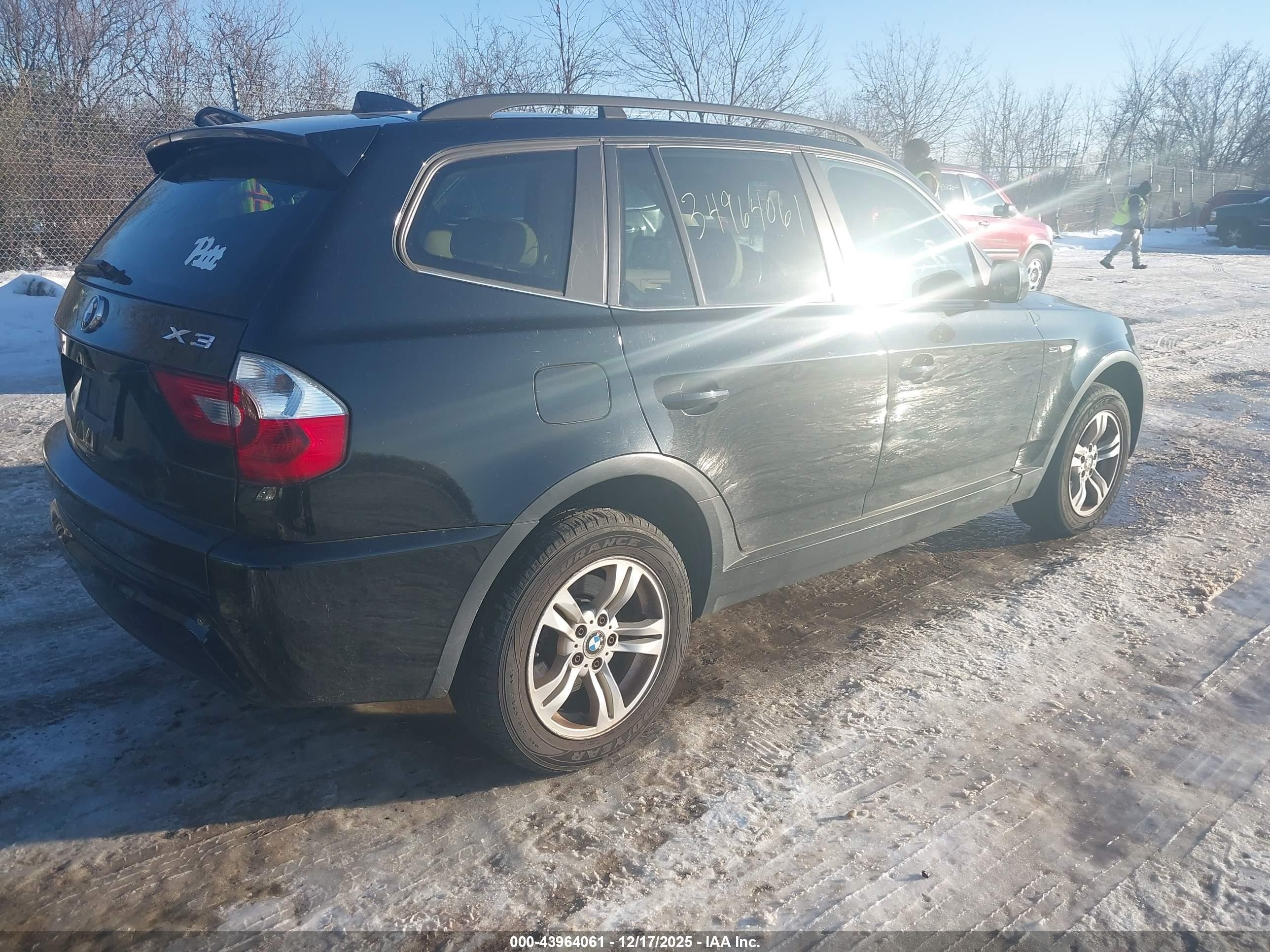 2006 Bmw X3 3.0i Black vin: WBXPA93466WG91397