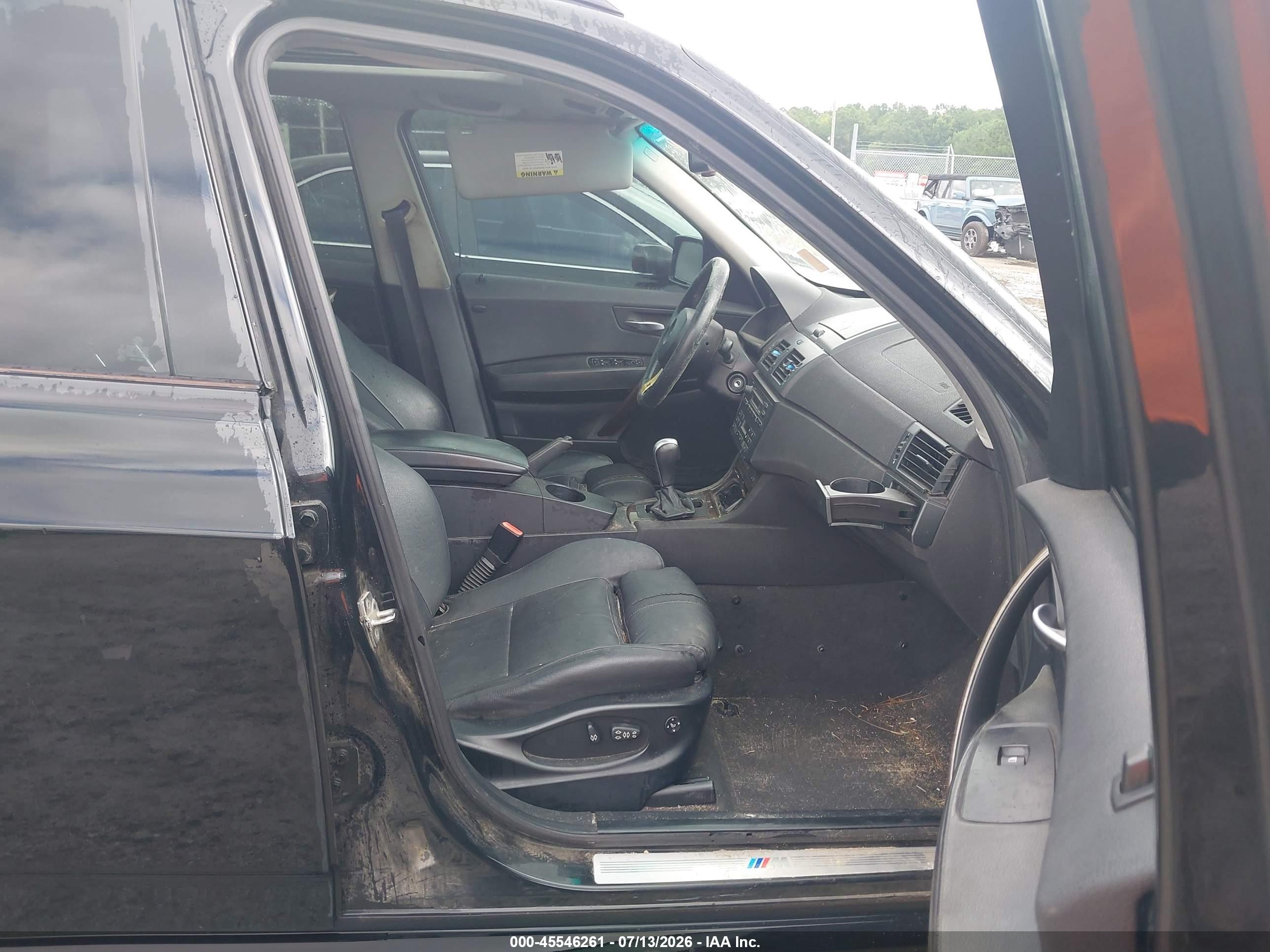 2006 Bmw X3 3.0i Черный vin: WBXPA93476WD30065