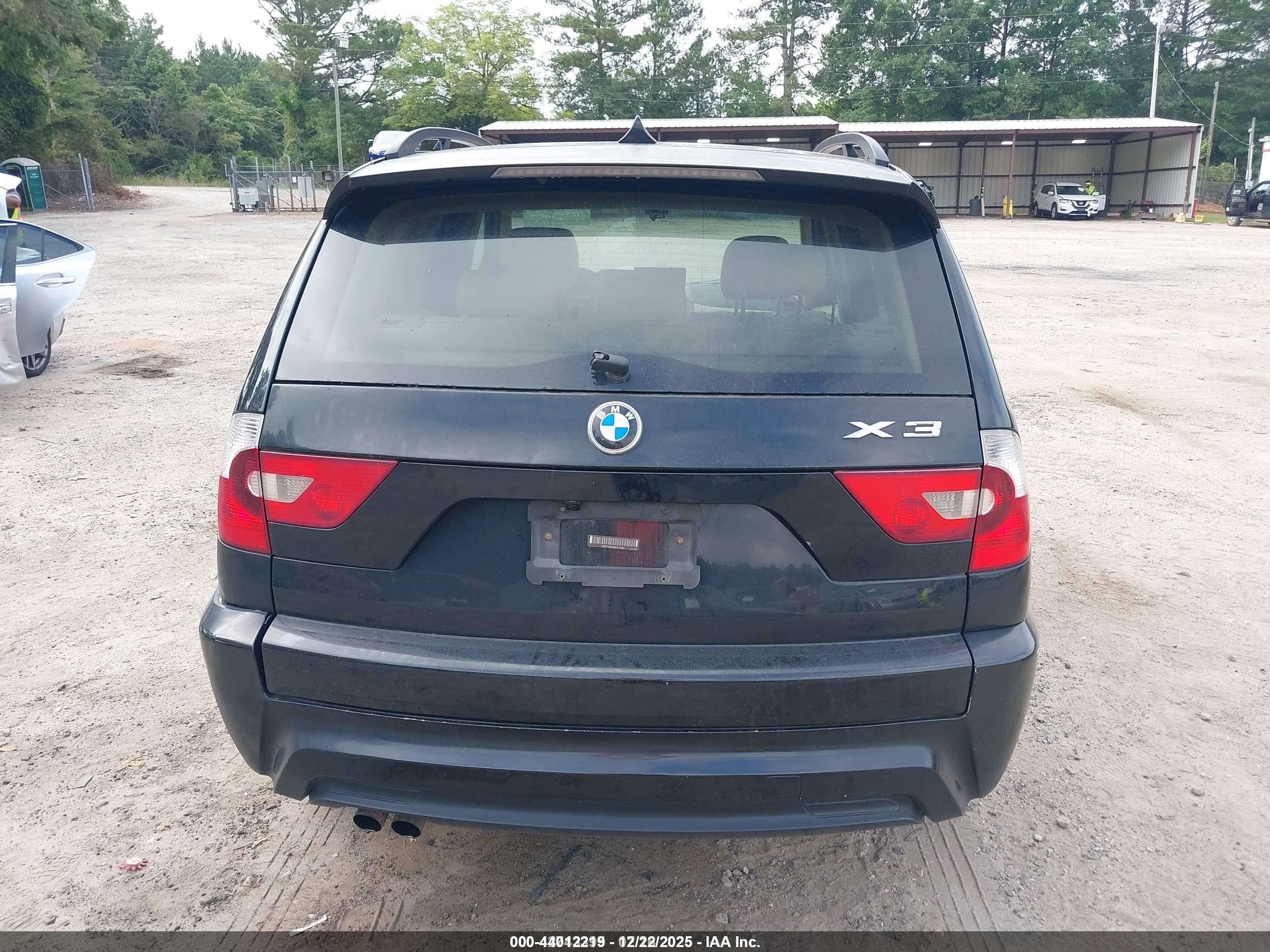 2006 Bmw X3 3.0i Black vin: WBXPA93476WG74690